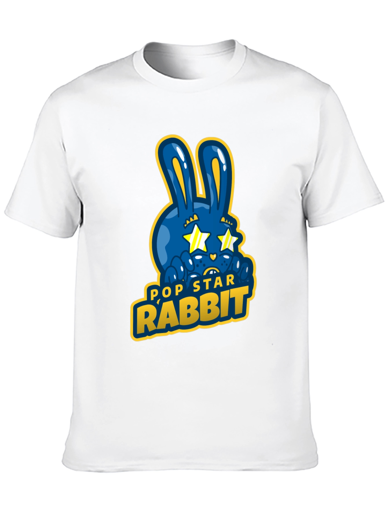 Pop Star Rabbit Graphic T-Shirt - Unique Design