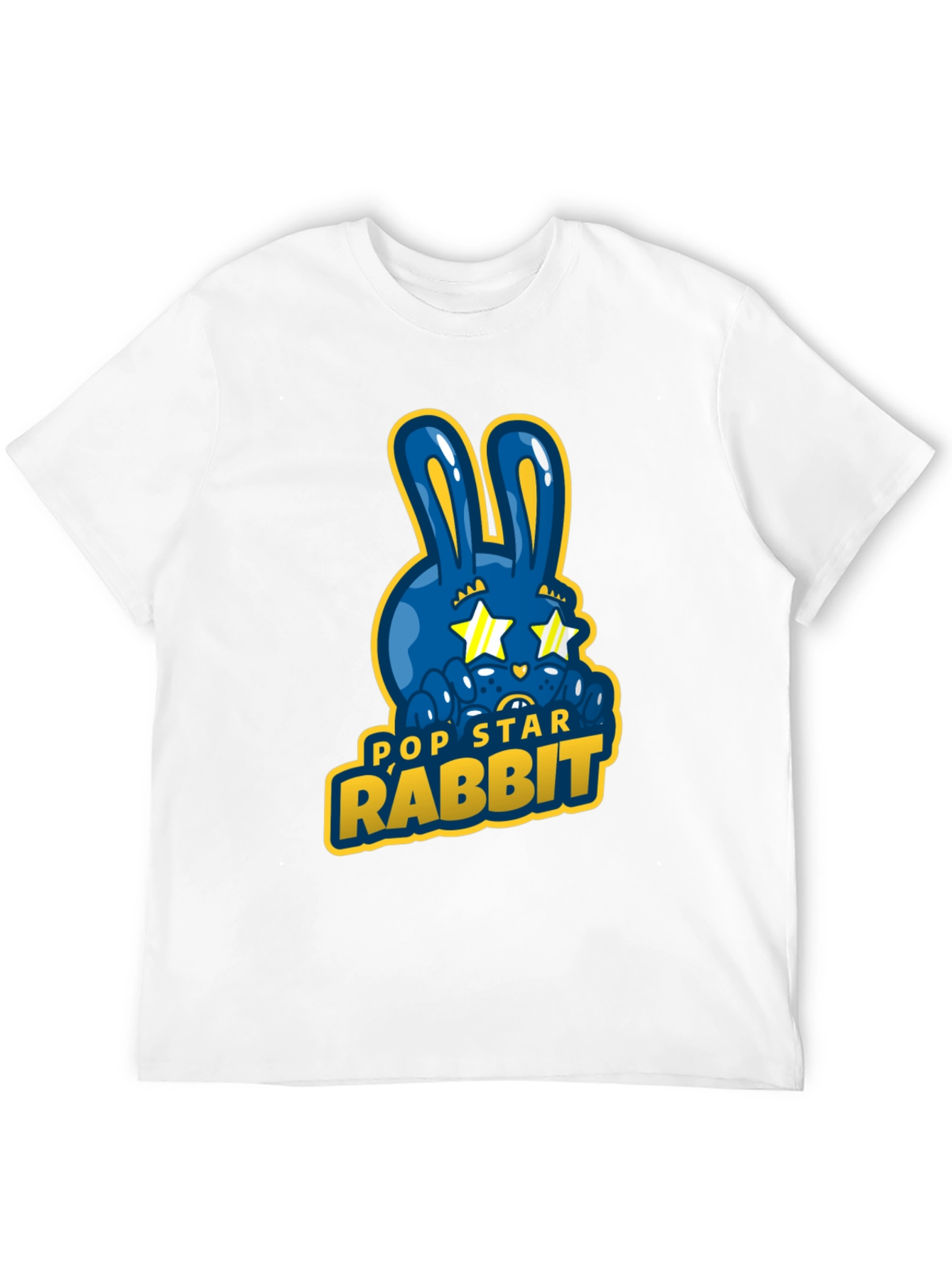 Pop Star Rabbit Graphic T-Shirt - Unique Design