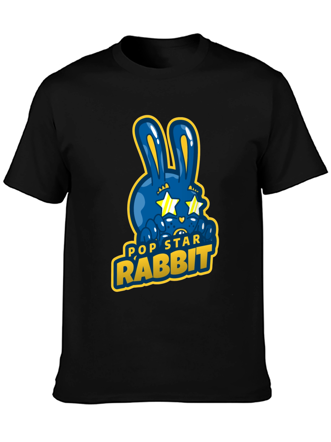 Pop Star Rabbit Graphic T-Shirt - Unique Design