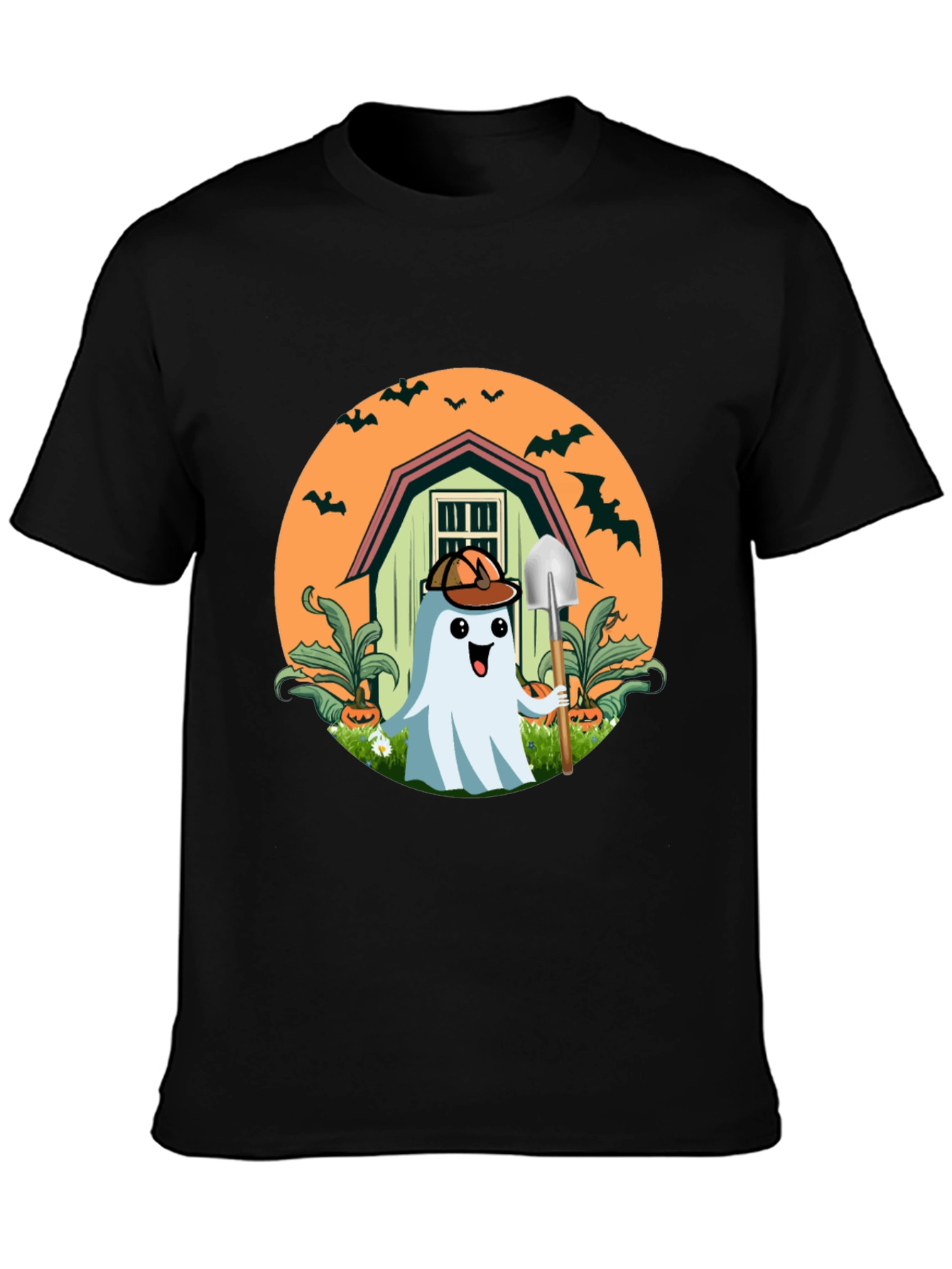 Spooky Ghost Gardener T-Shirt - Halloween Harvest