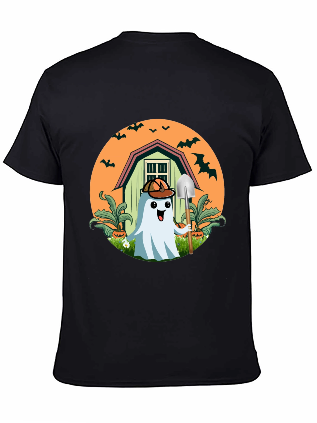 Spooky Ghost Gardener T-Shirt - Halloween Harvest
