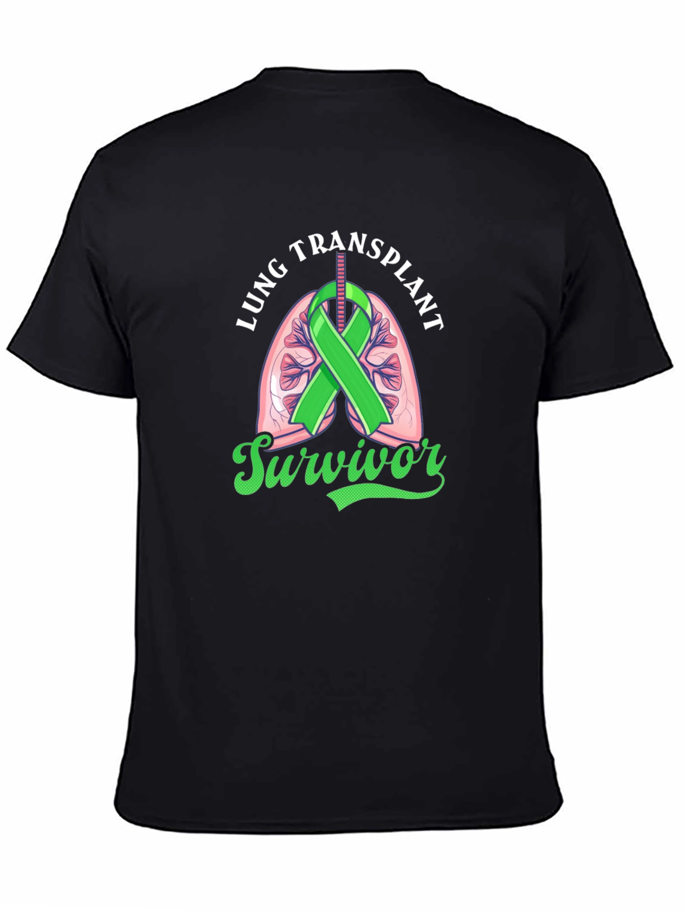 Lung Transplant Survivor Black T-Shirt
