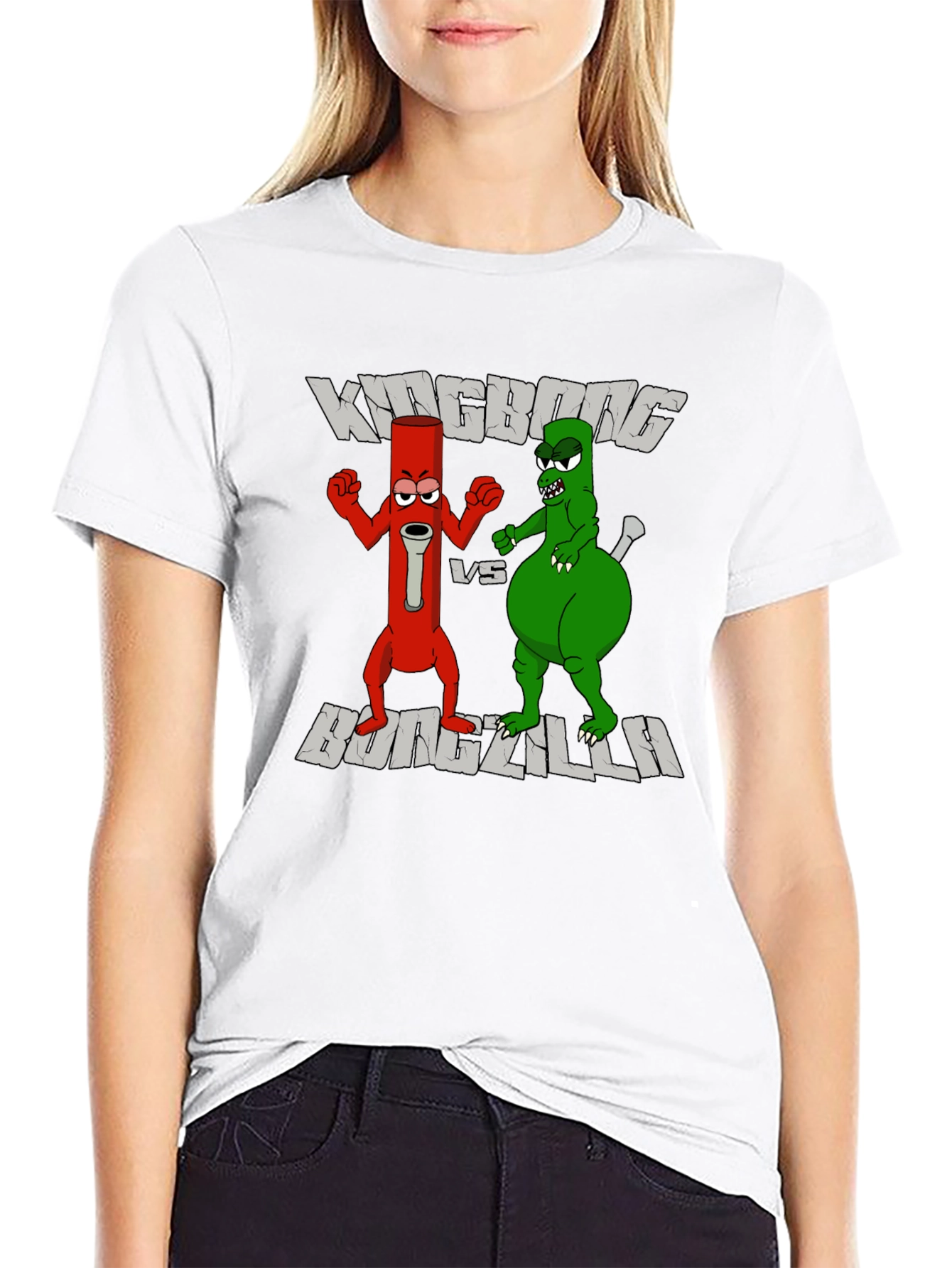 Kingbong vs Bongzilla Funny Graphic Tee