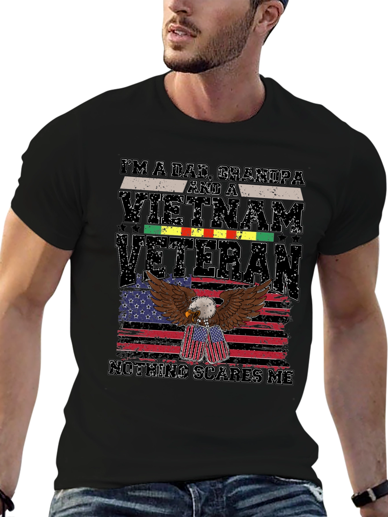 Dad Grandpa Vietnam Veteran Graphic T-Shirt