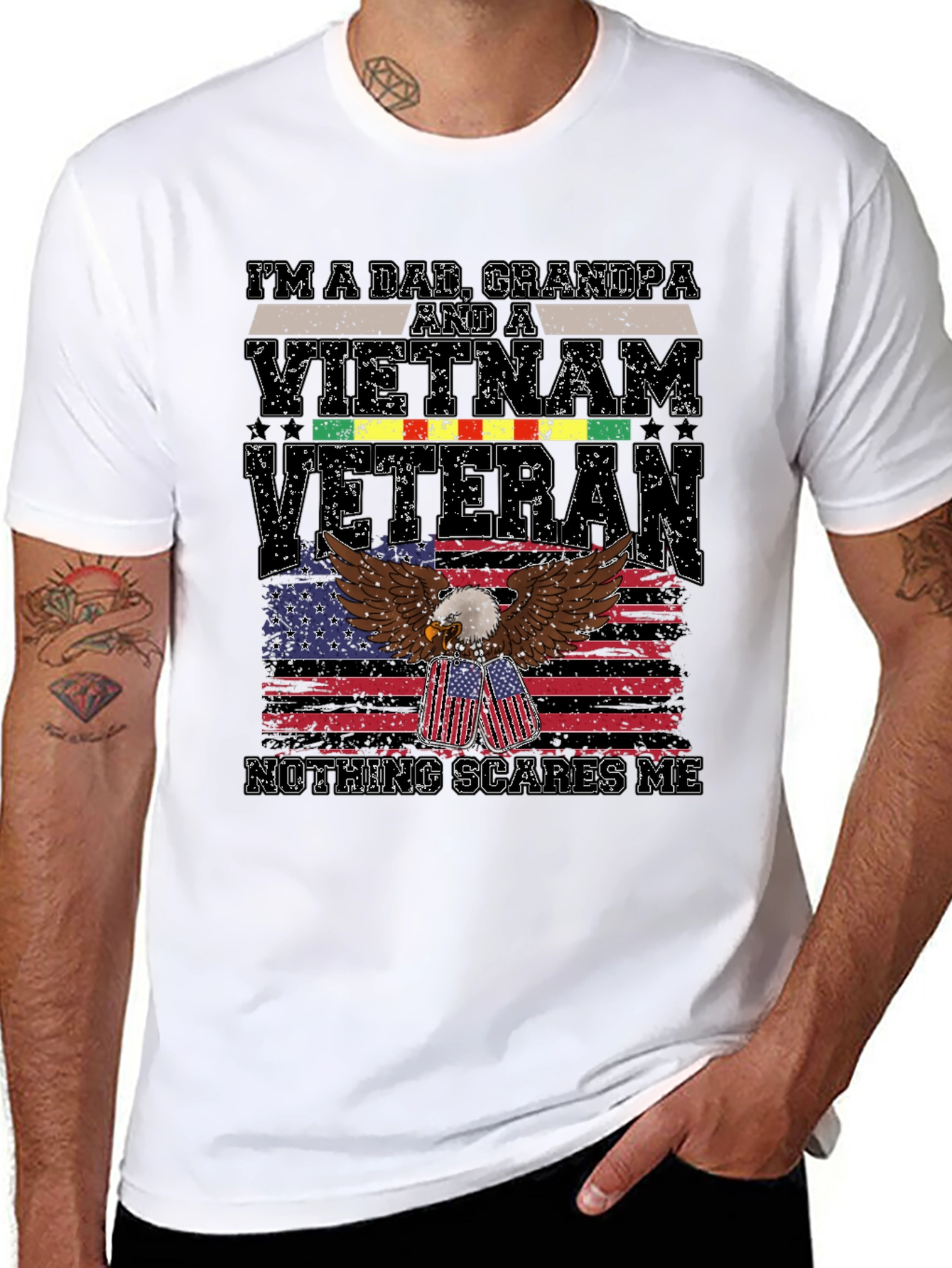 Dad Grandpa Vietnam Veteran Graphic T-Shirt