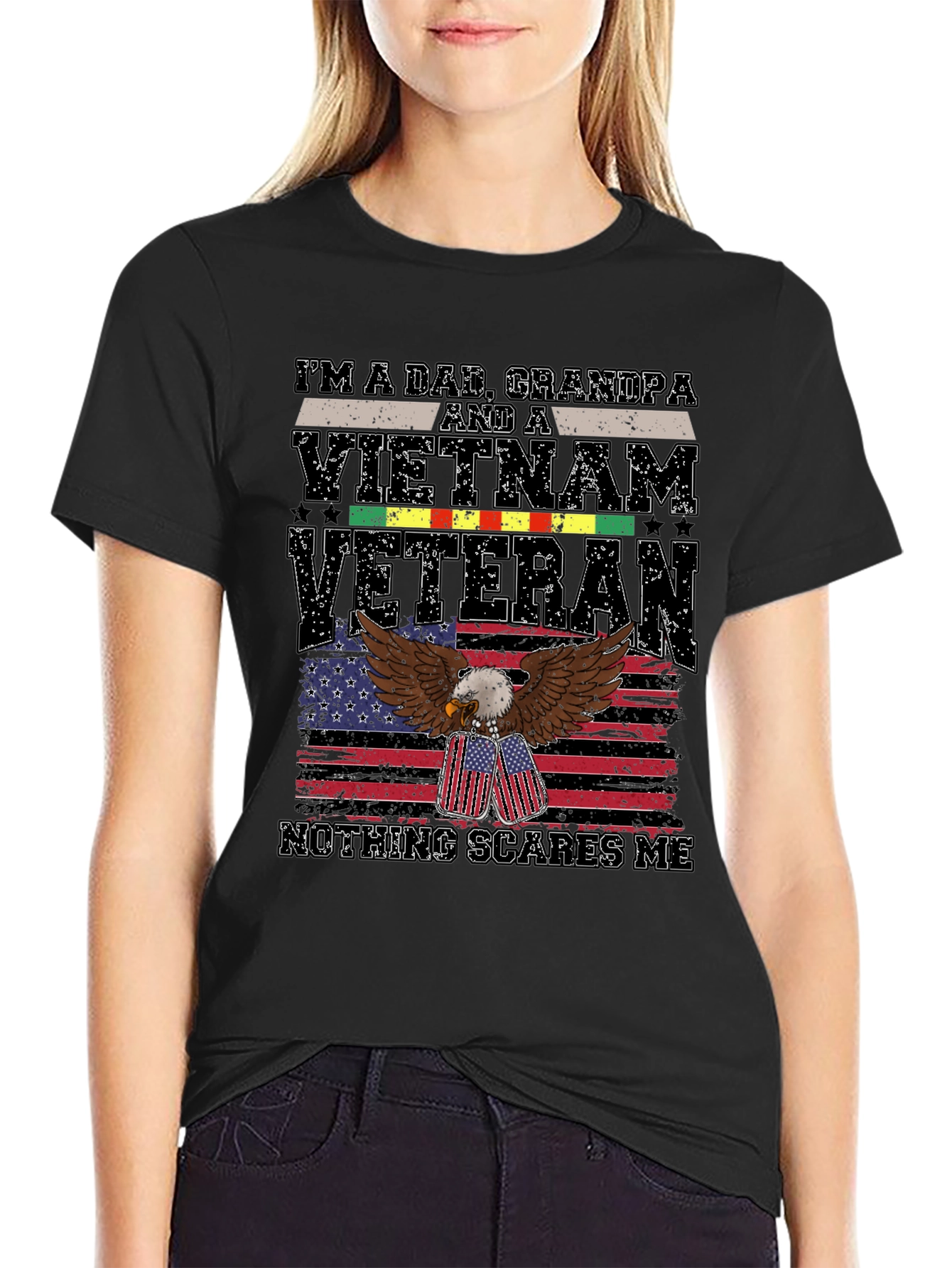 Dad Grandpa Vietnam Veteran Graphic T-Shirt