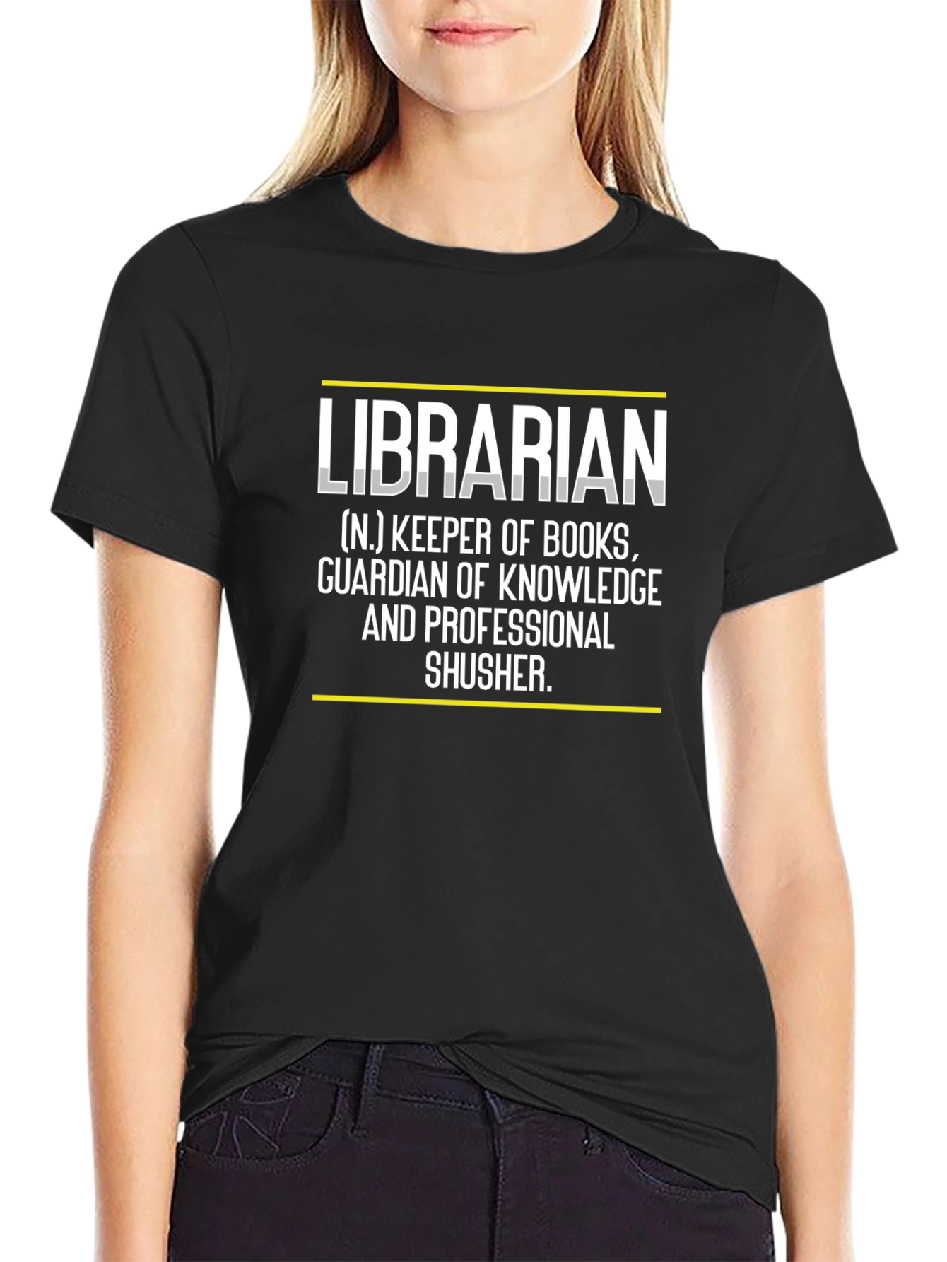 Librarian Definition Black T-Shirt