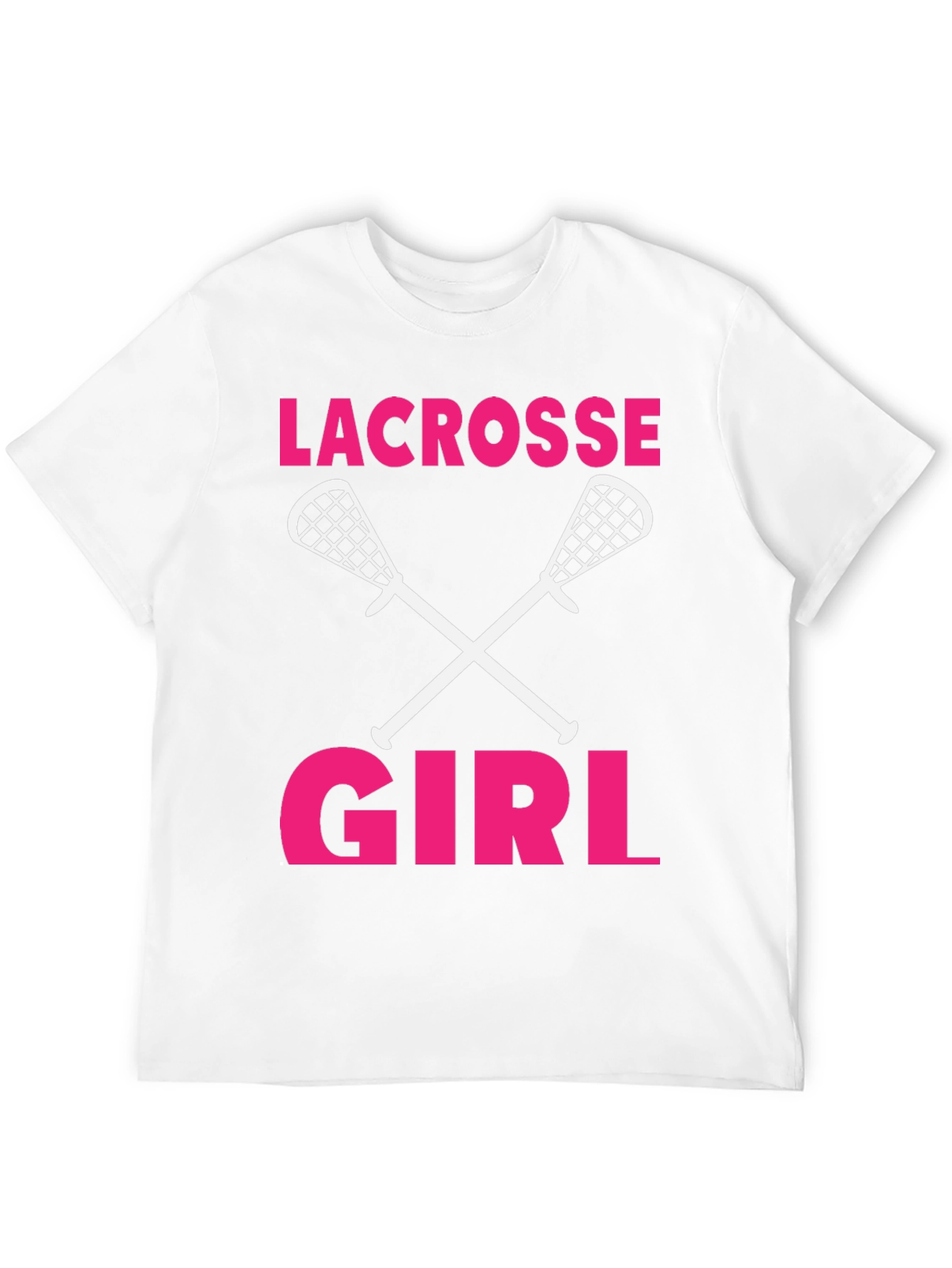 Lacrosse Girl T-Shirt - Crossed Sticks Design