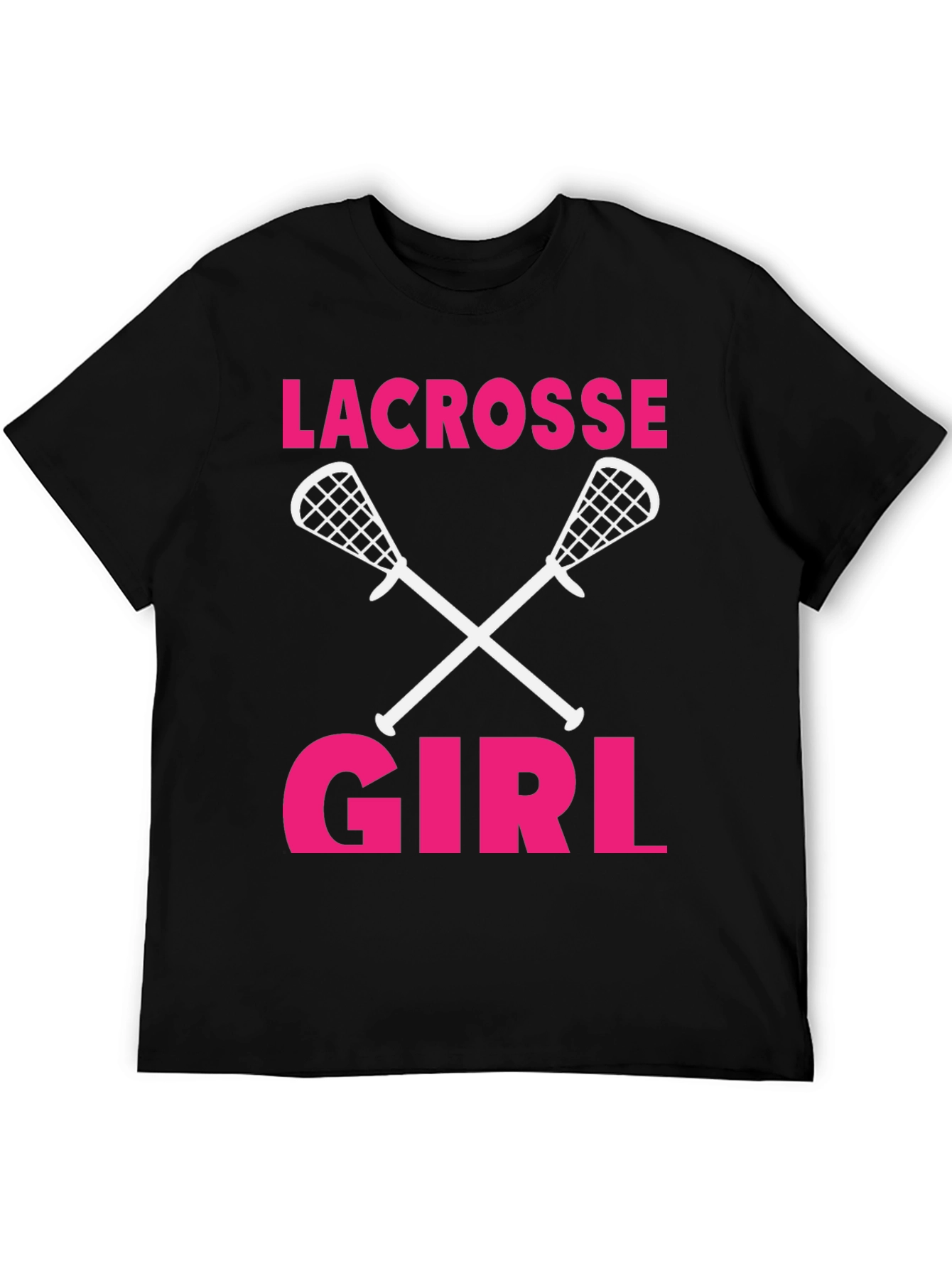 Lacrosse Girl T-Shirt - Crossed Sticks Design