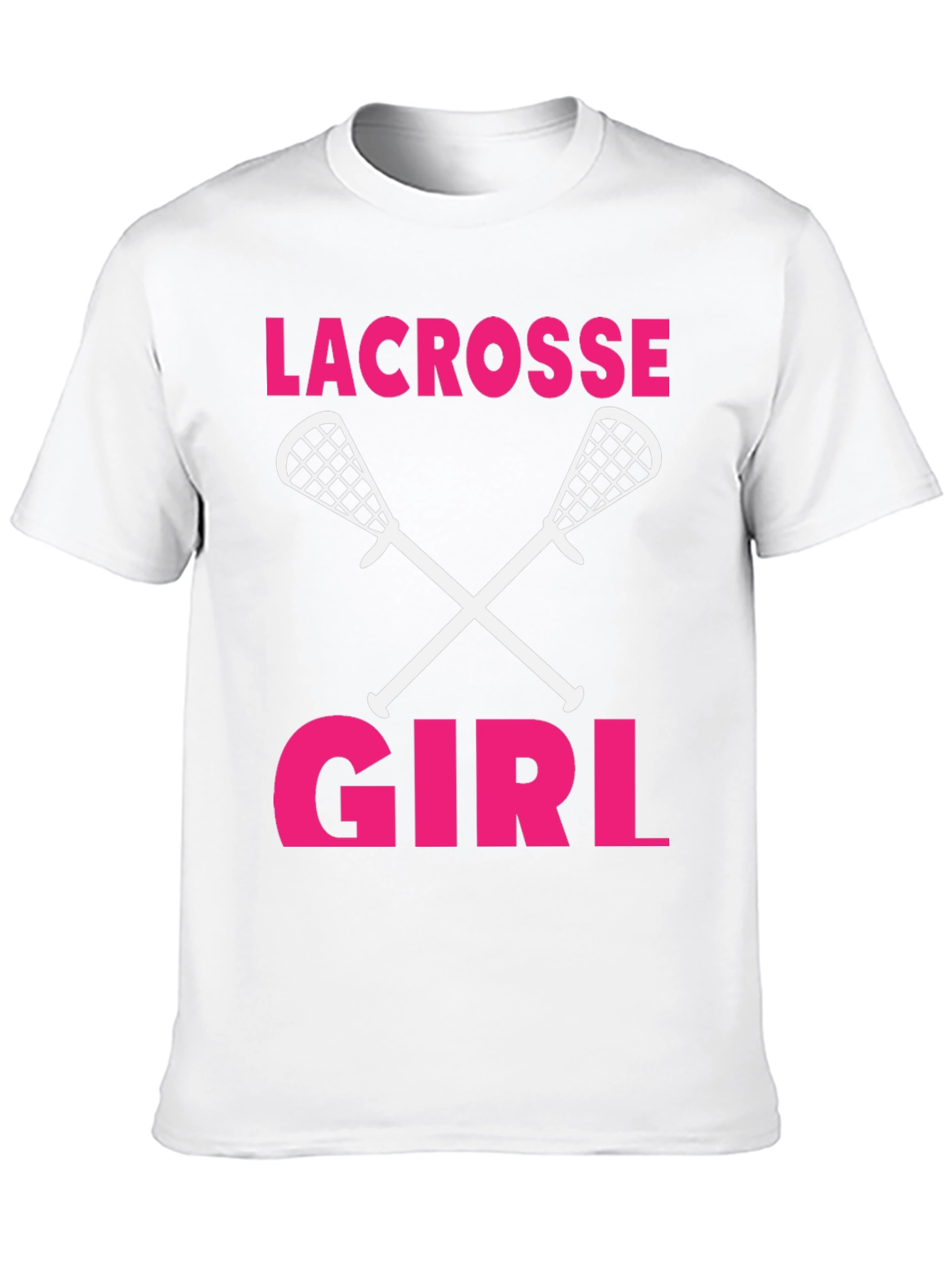 Lacrosse Girl T-Shirt - Crossed Sticks Design