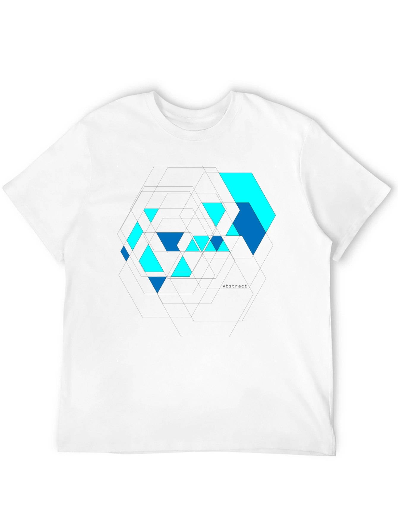 Abstract Geometric Design Black T-Shirt