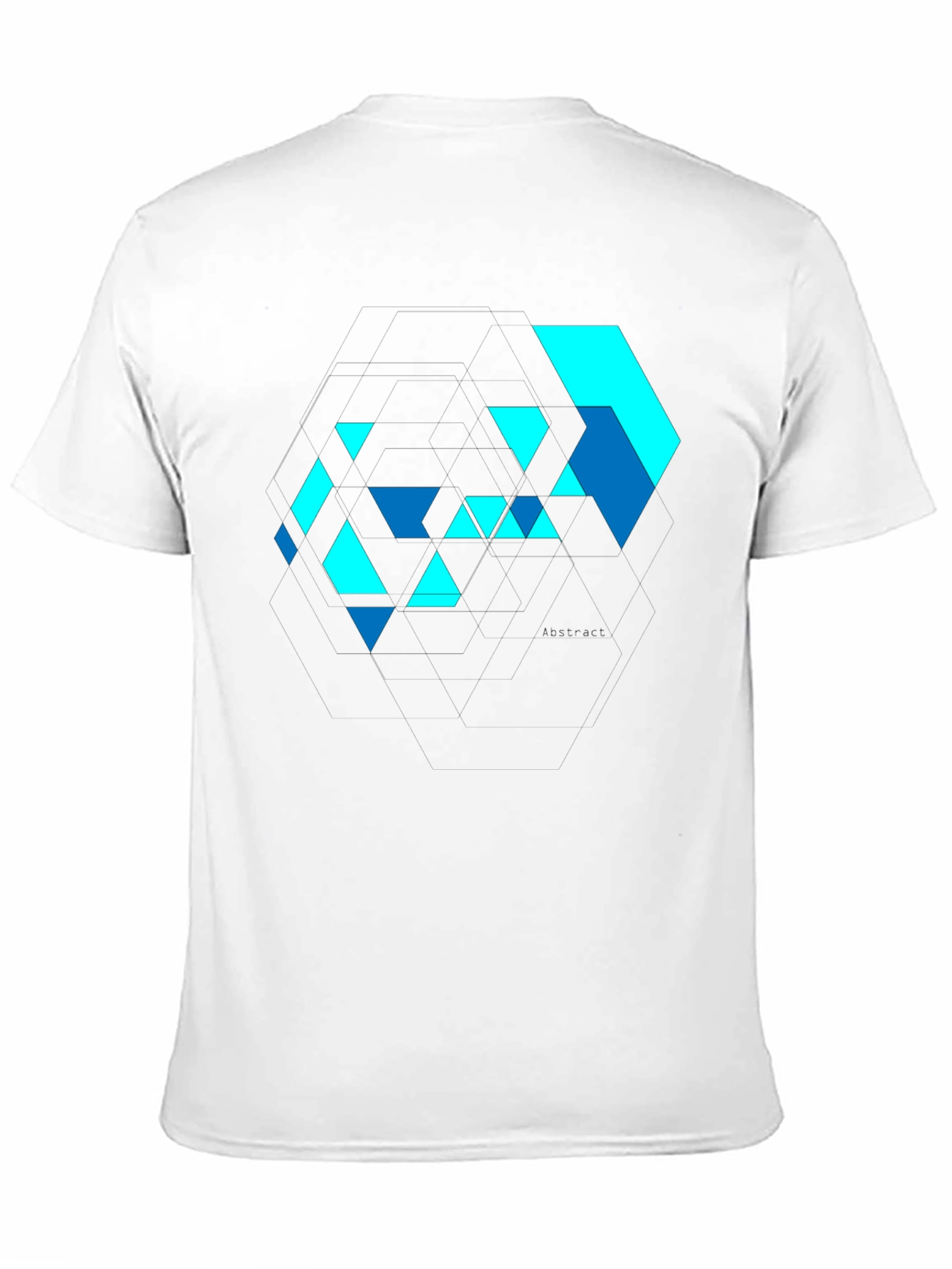Abstract Geometric Design Black T-Shirt