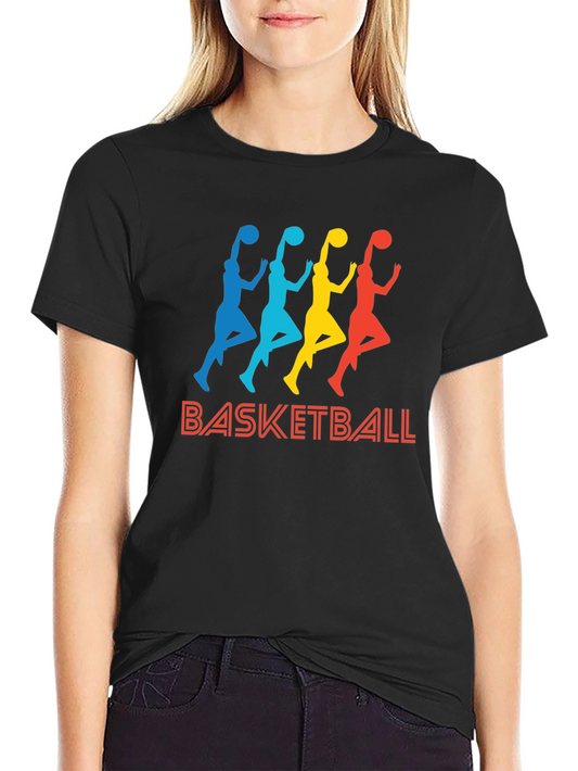 Basketball Graphic T-Shirt Colorful Design