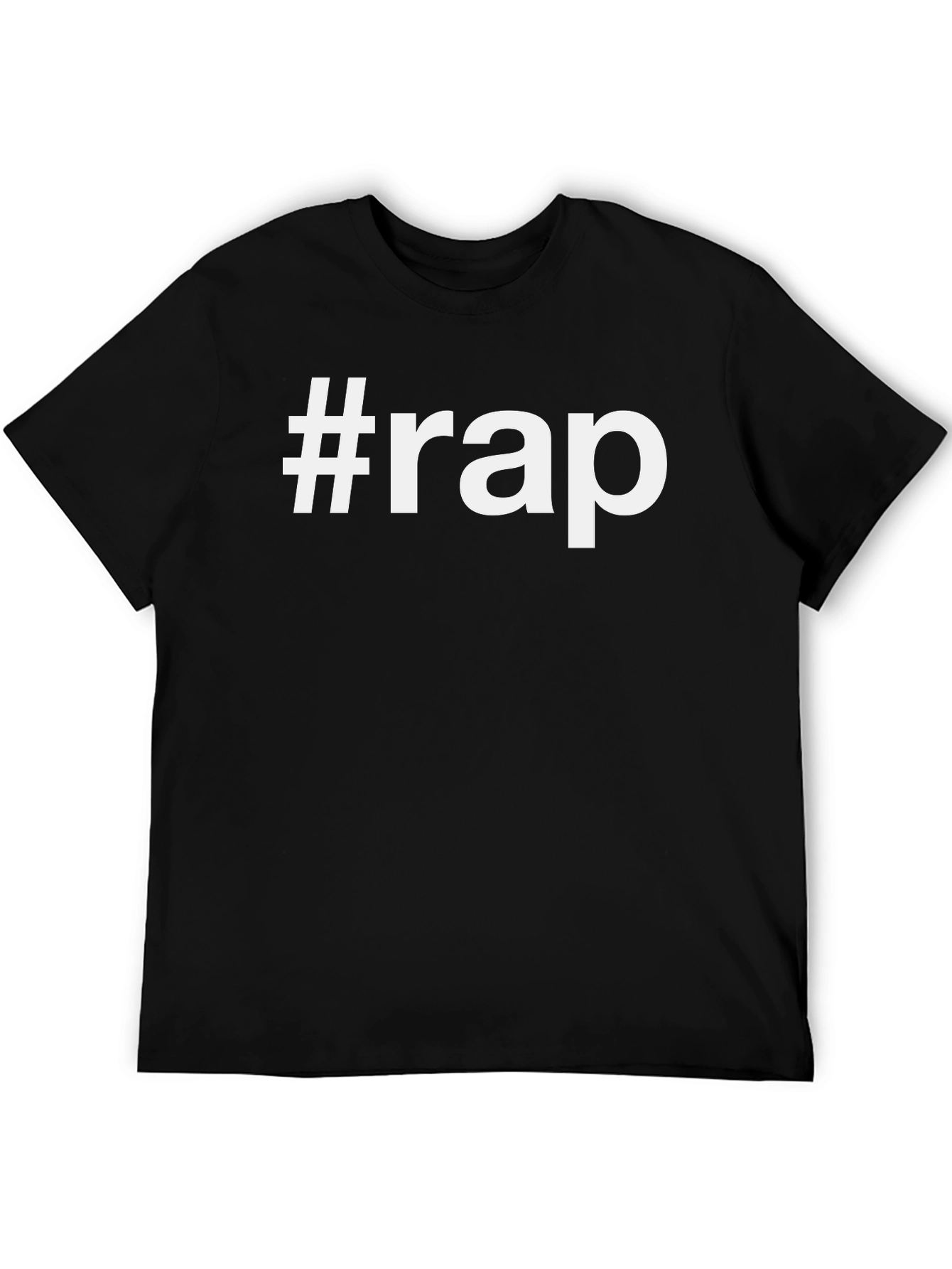 #rap Graphic Tee - Black Short Sleeve T-Shirt