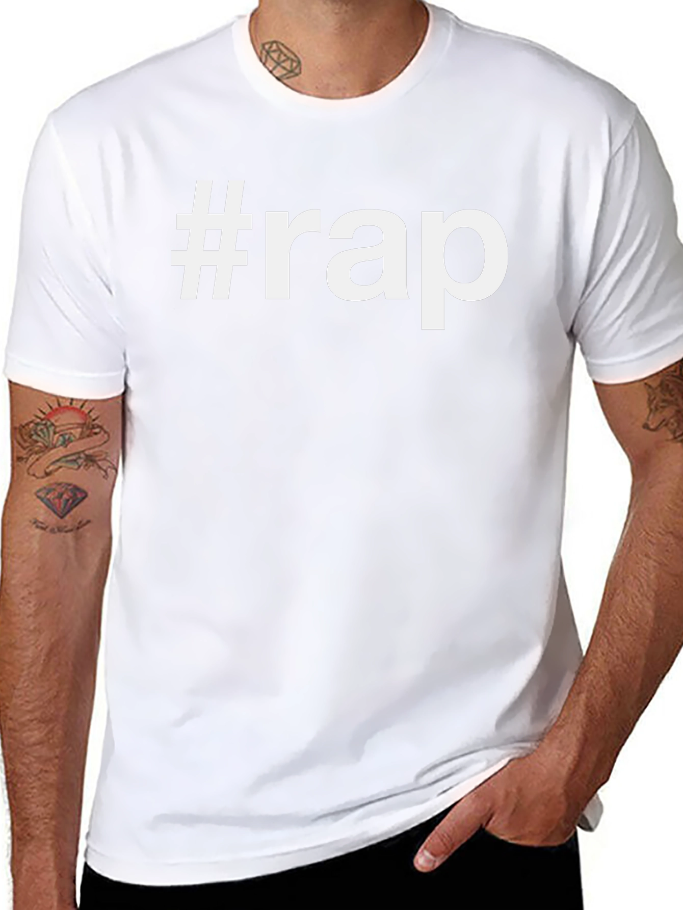 #rap Graphic Tee - Black Short Sleeve T-Shirt