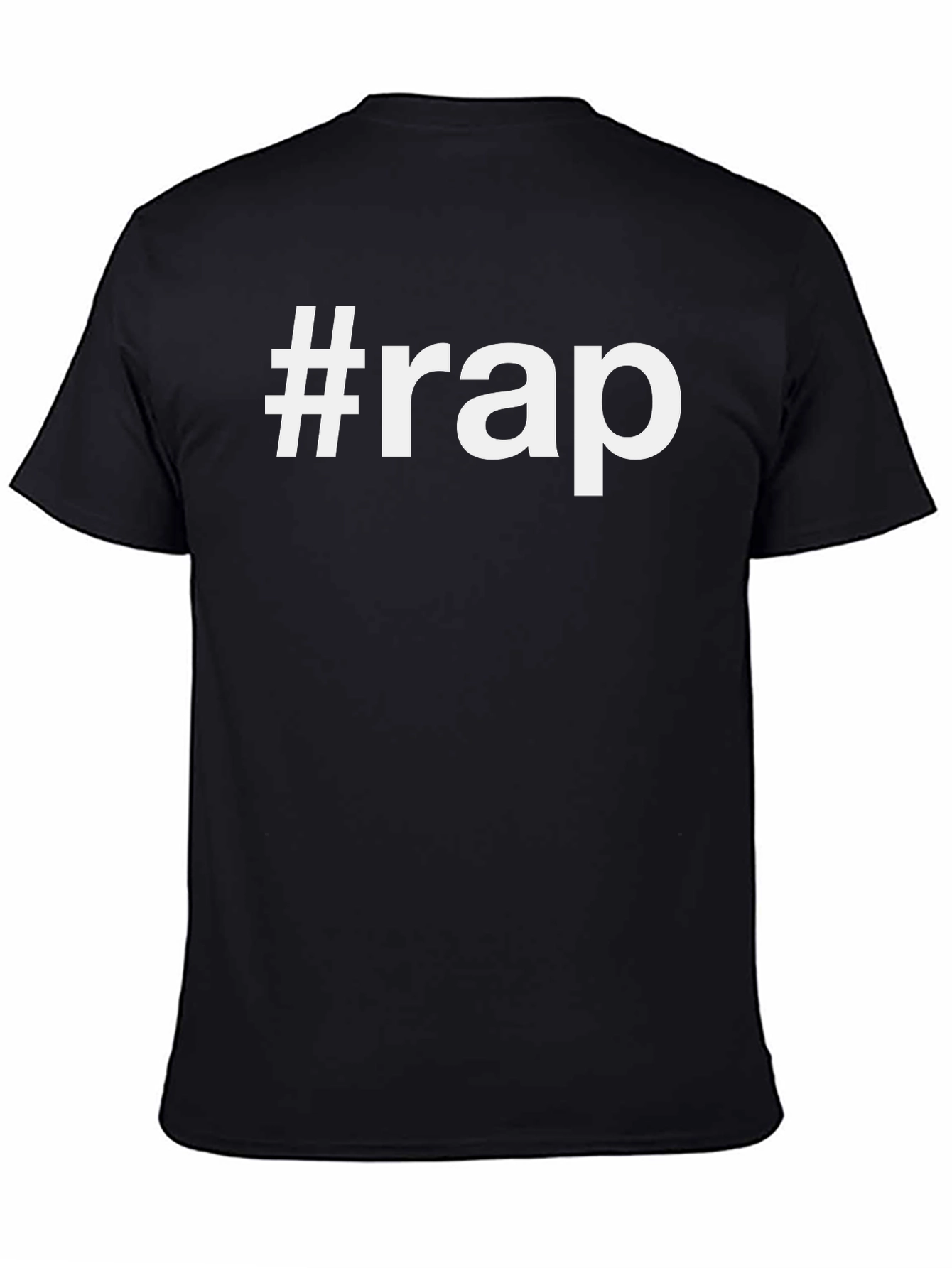 #rap Graphic Tee - Black Short Sleeve T-Shirt
