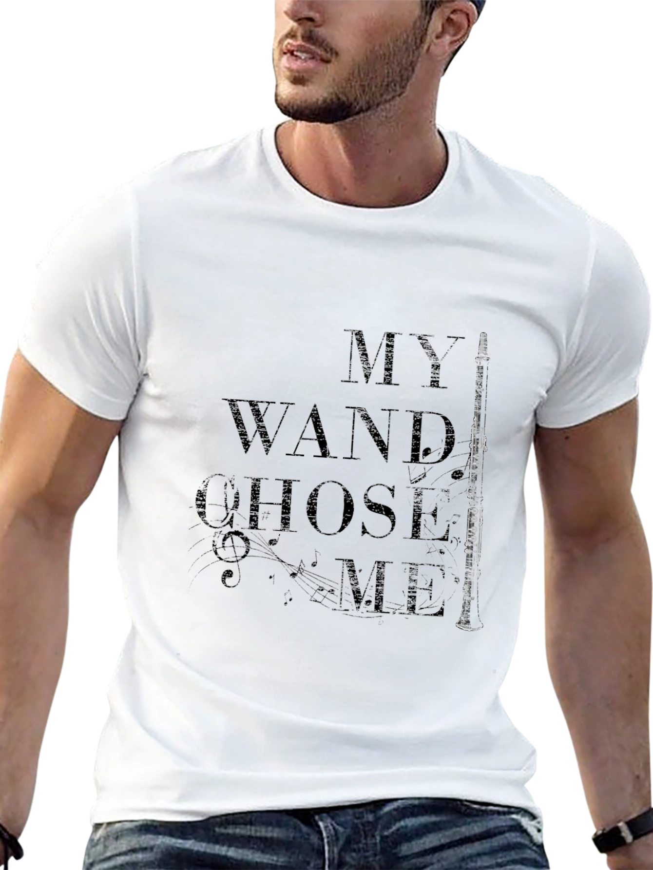 My Wand Chose Me Clarinet T-Shirt