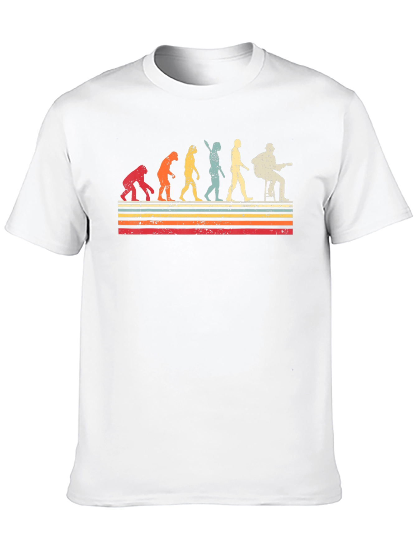 Evolution of Guitarist Graphic Tee - Retro Style