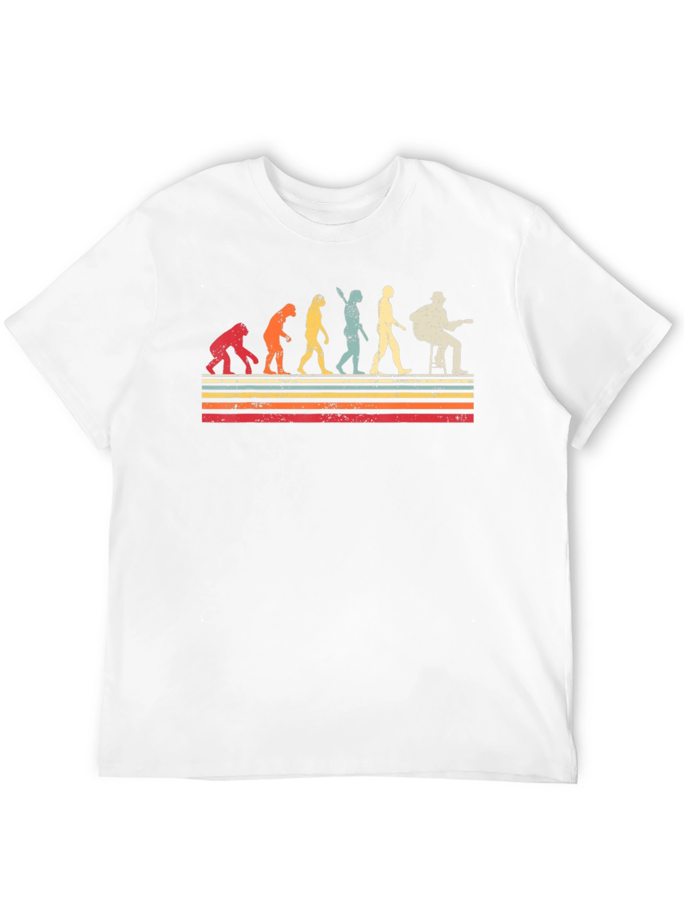 Evolution of Guitarist Graphic Tee - Retro Style