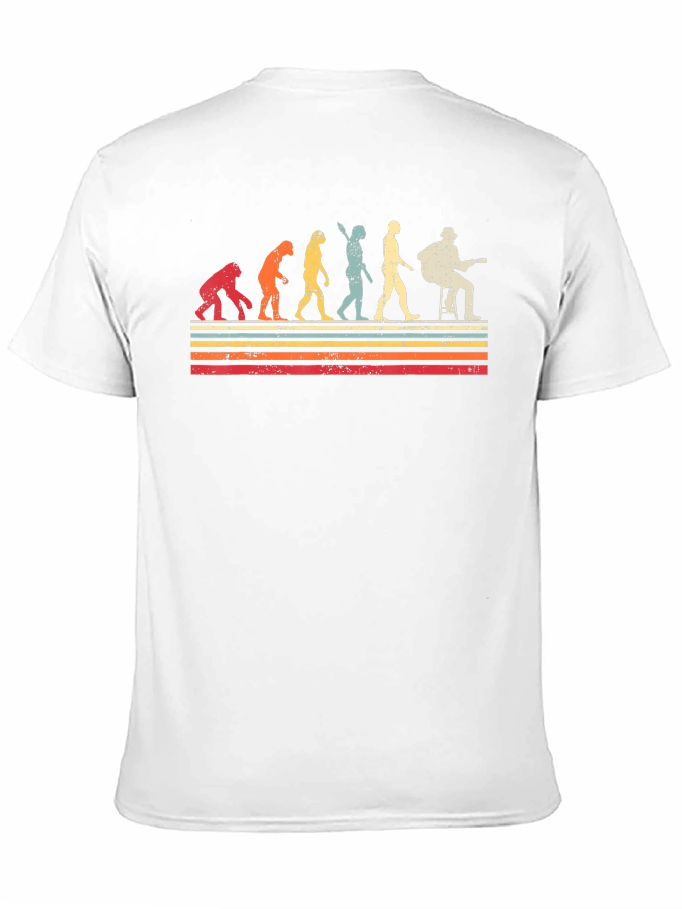 Evolution of Guitarist Graphic Tee - Retro Style