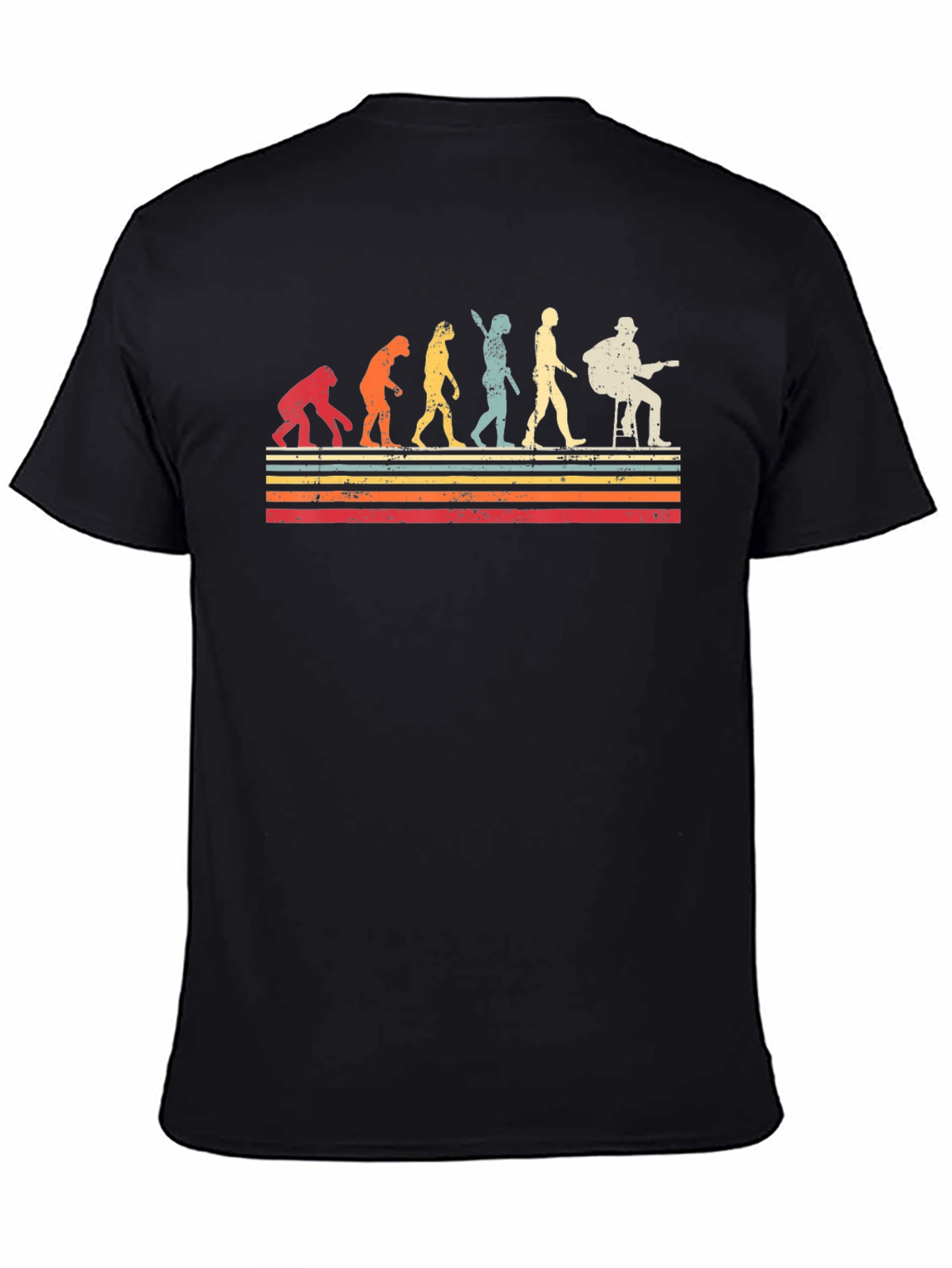 Evolution of Guitarist Graphic Tee - Retro Style