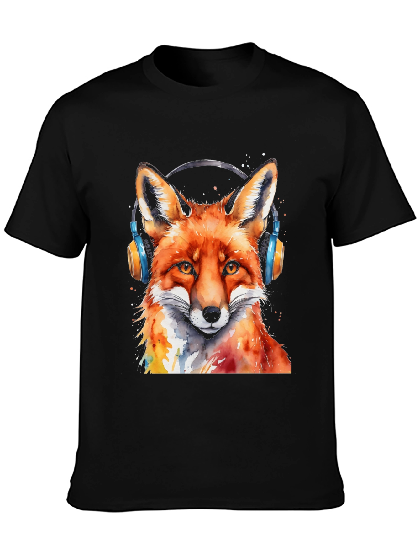 Cool Fox Headphones T-Shirt