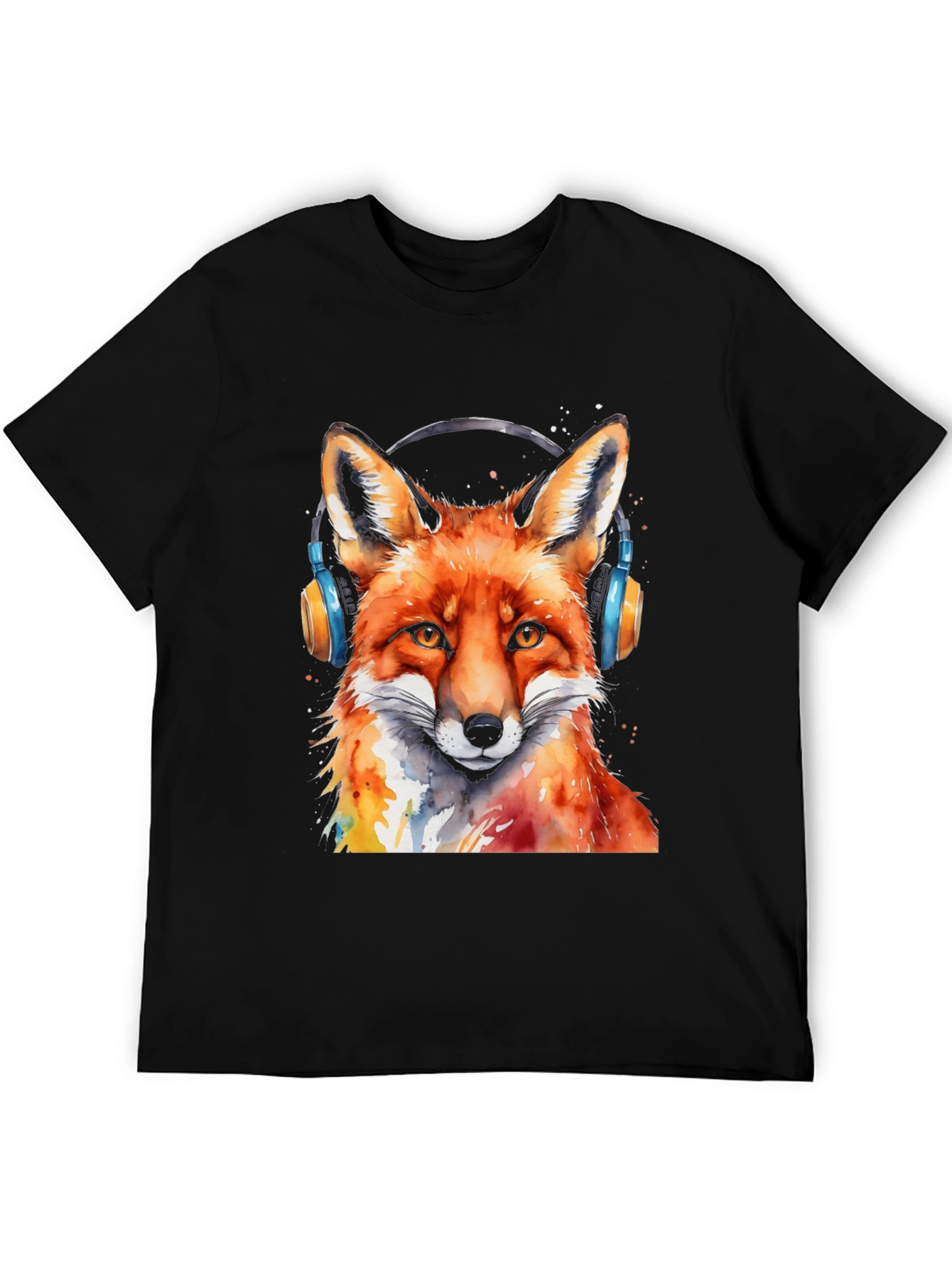 Cool Fox Headphones T-Shirt