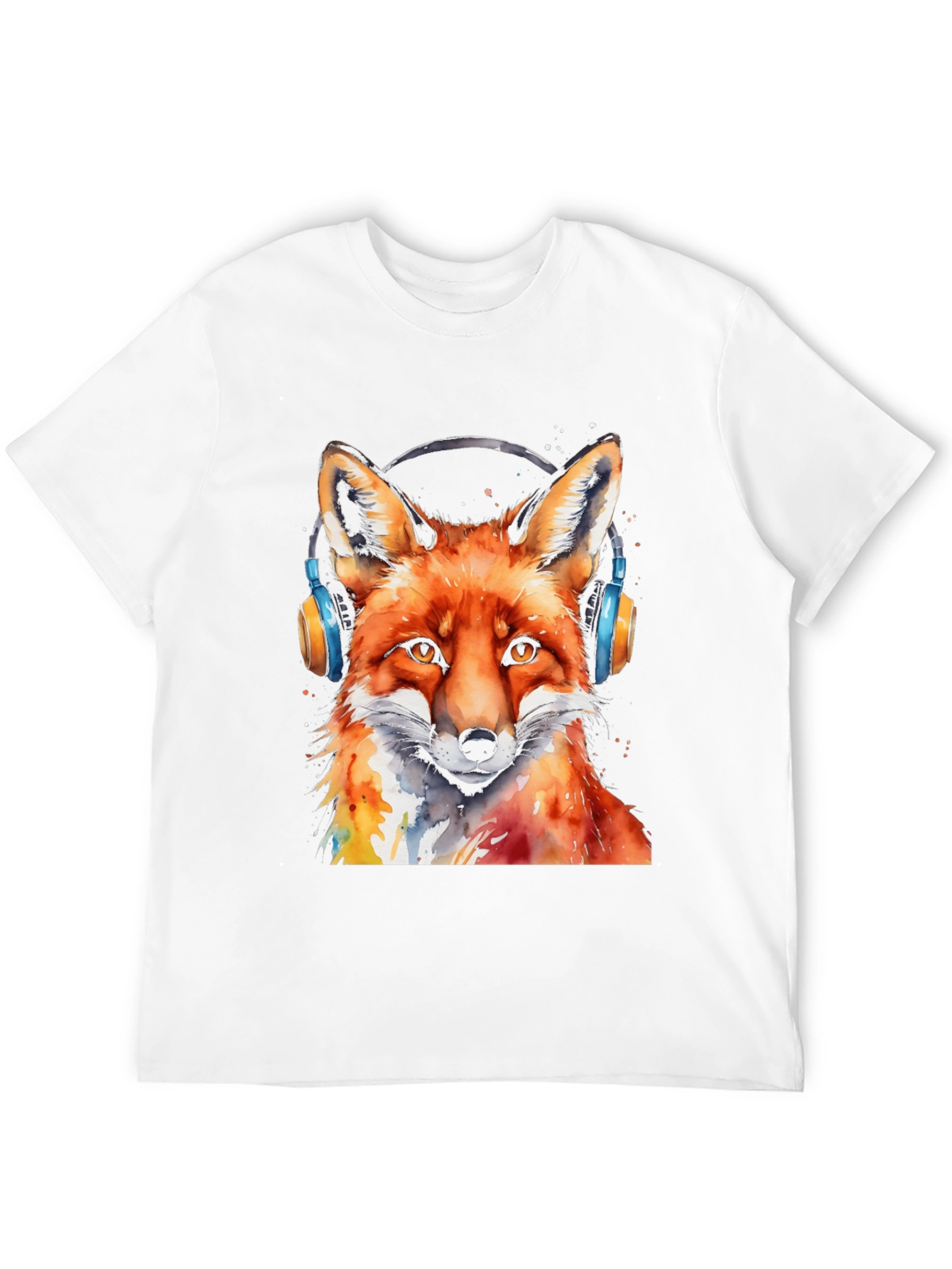 Cool Fox Headphones T-Shirt