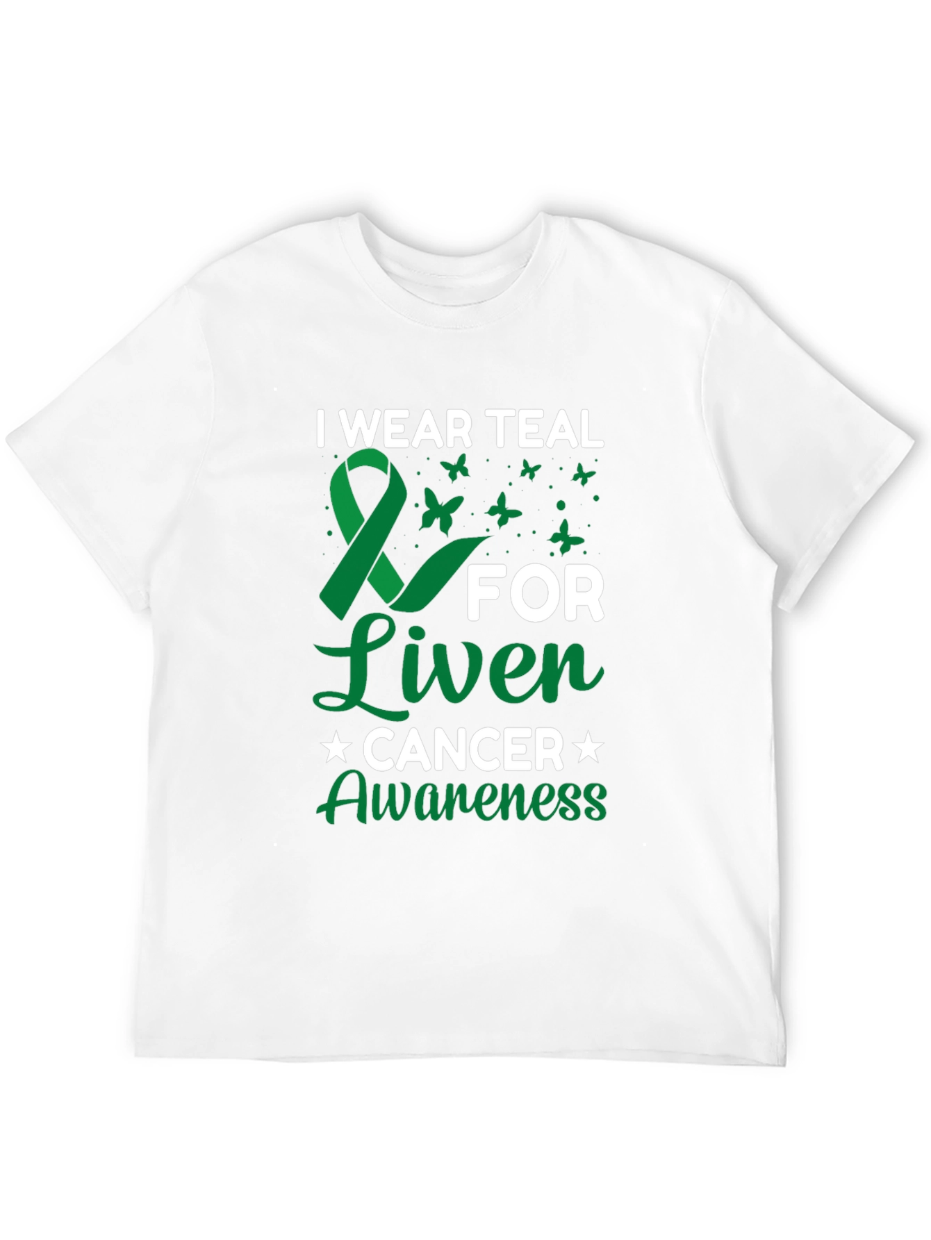 Teal Ribbon Liver Cancer Awareness T-Shirt