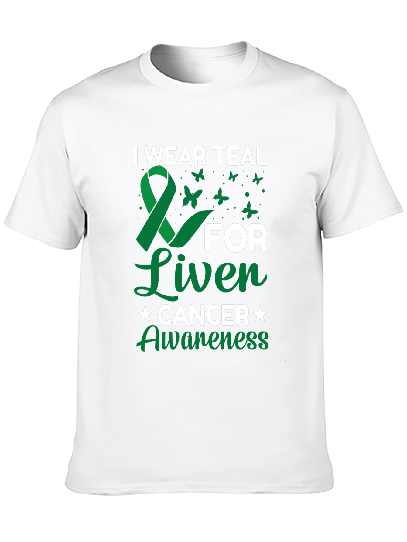 Teal Ribbon Liver Cancer Awareness T-Shirt