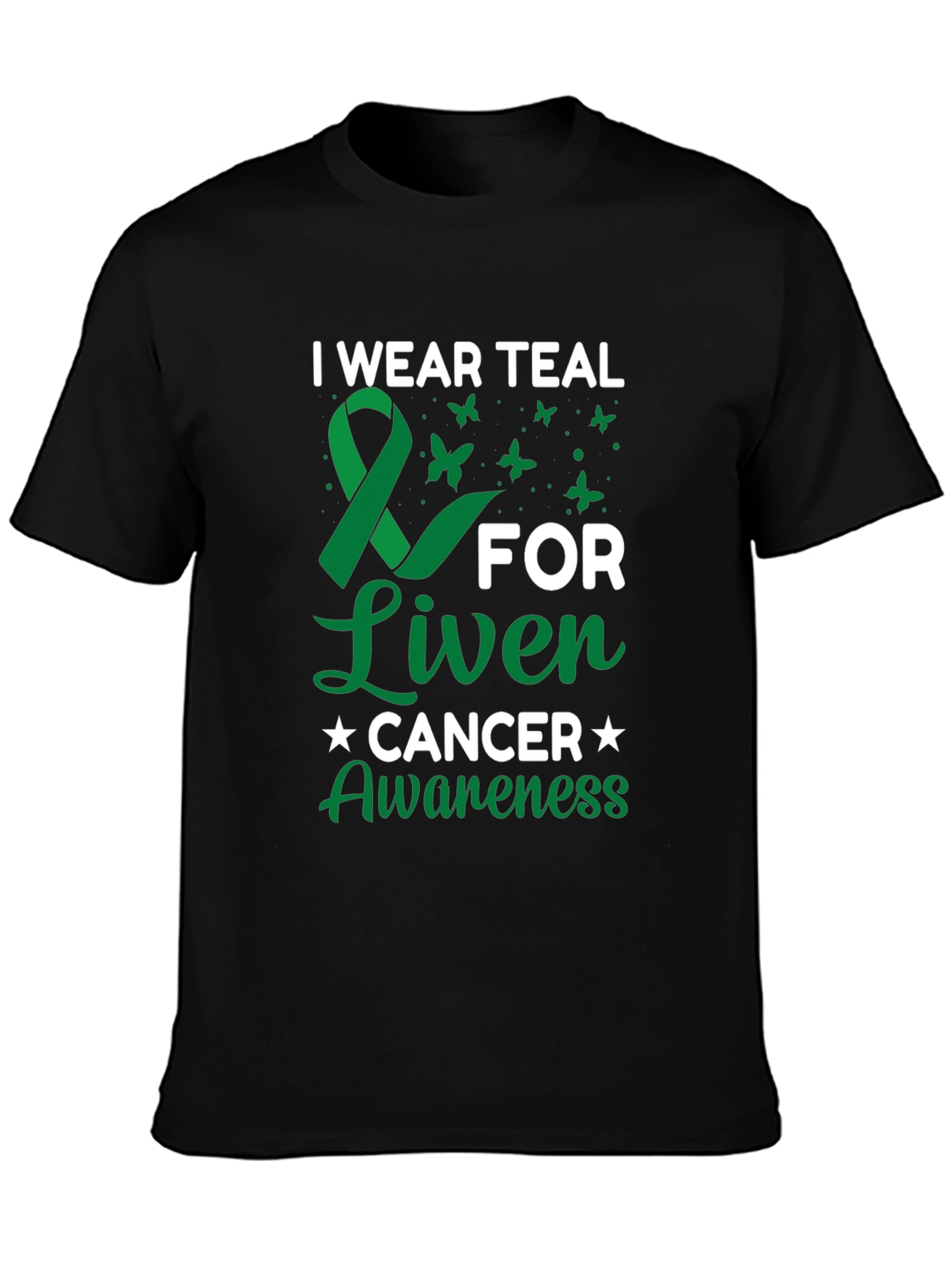 Teal Ribbon Liver Cancer Awareness T-Shirt