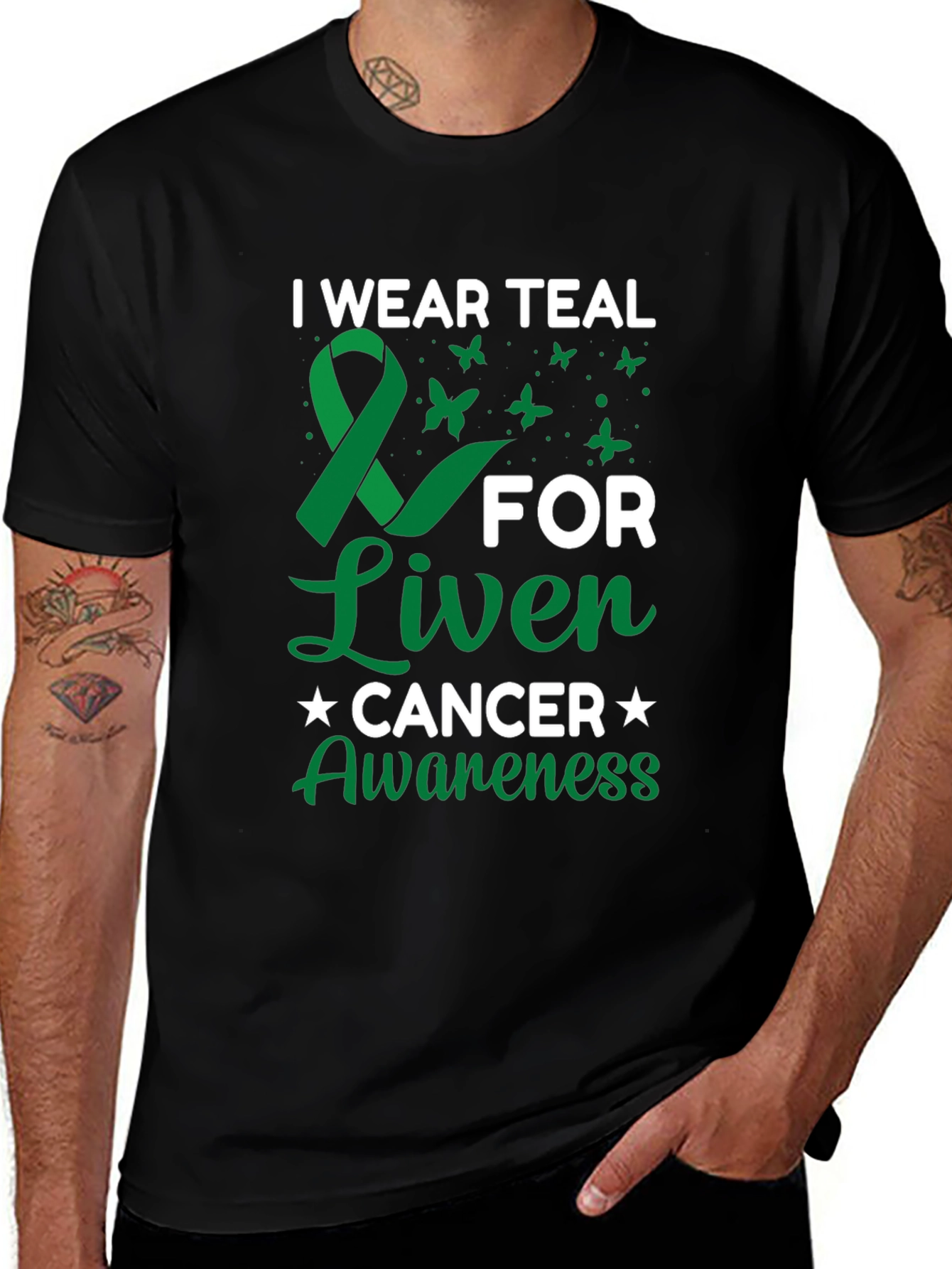 Teal Ribbon Liver Cancer Awareness T-Shirt