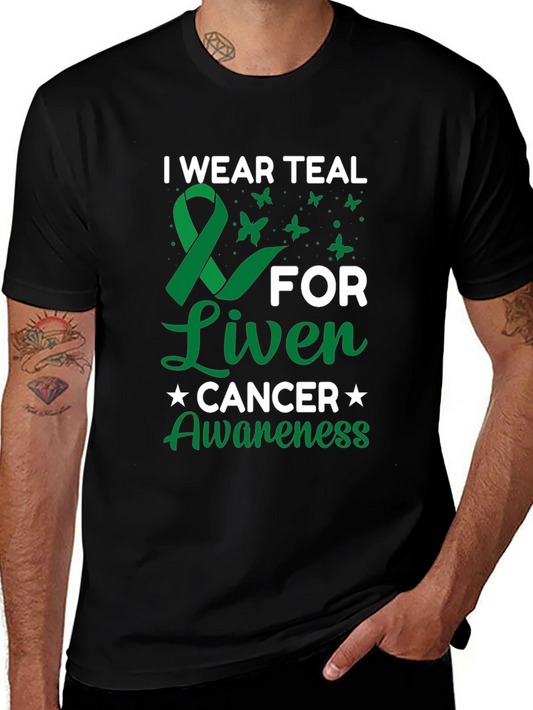 Teal Ribbon Liver Cancer Awareness T-Shirt