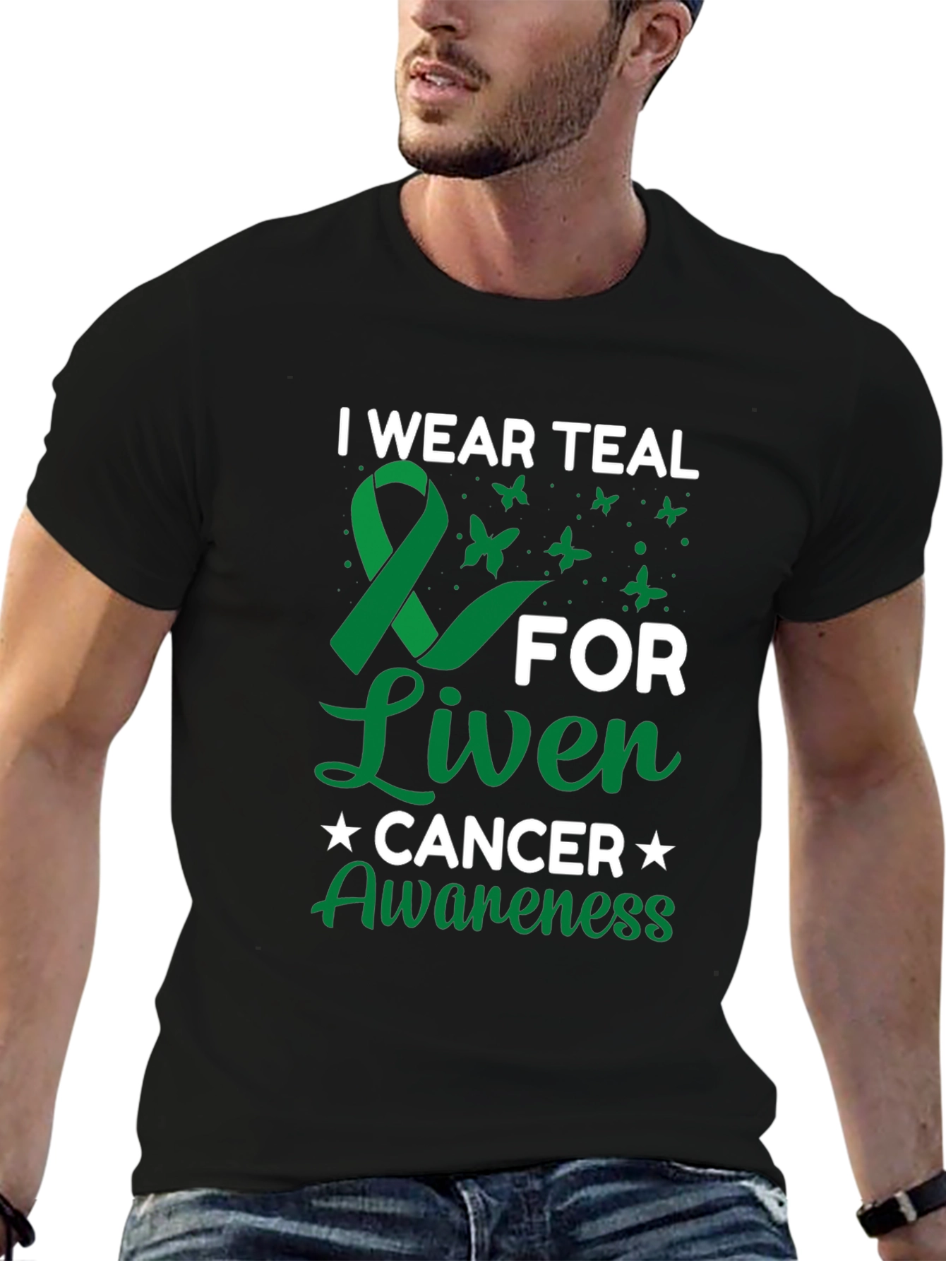 Teal Ribbon Liver Cancer Awareness T-Shirt
