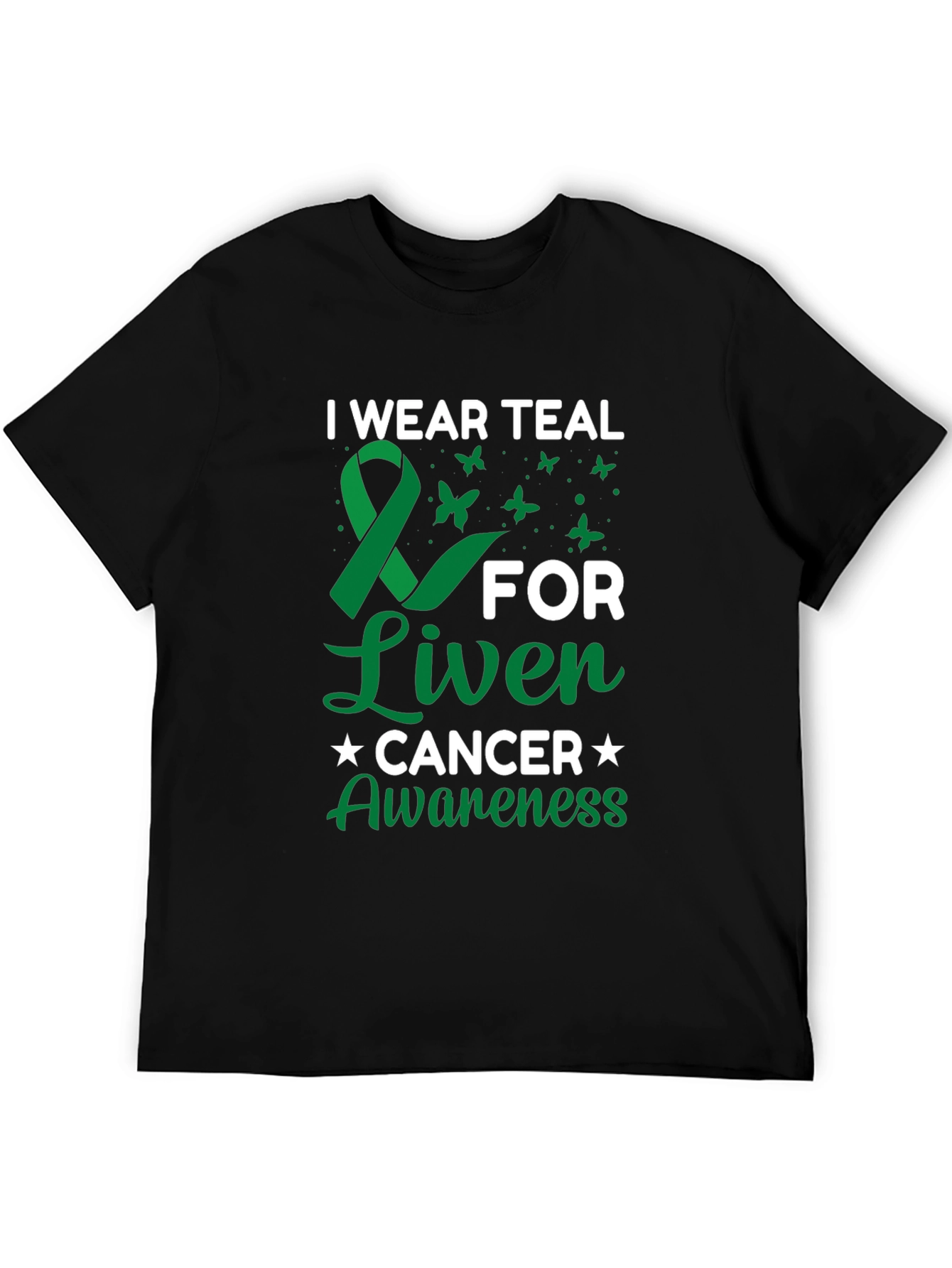 Teal Ribbon Liver Cancer Awareness T-Shirt