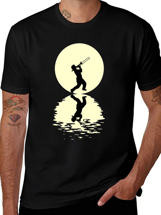 Trombone Player Reflection Graphic Tee