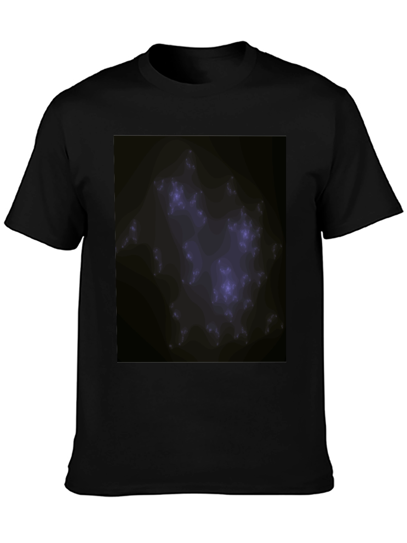 Abstract Fractal Graphic Black Tee