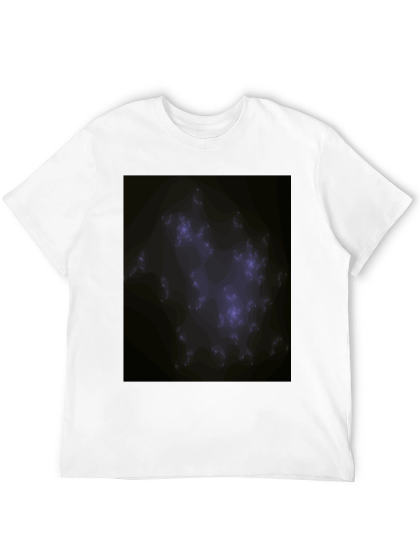 Abstract Fractal Graphic Black Tee