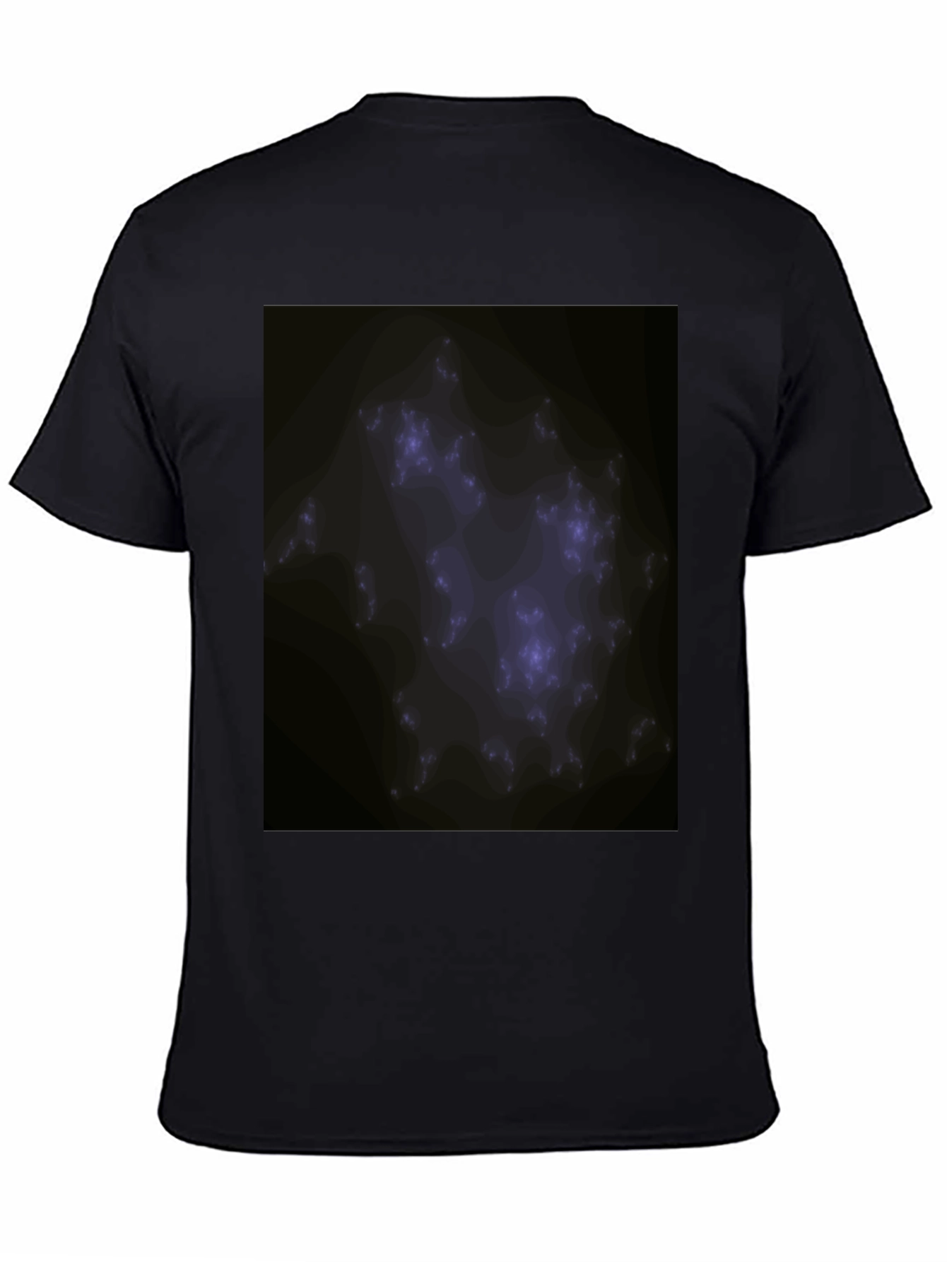 Abstract Fractal Graphic Black Tee