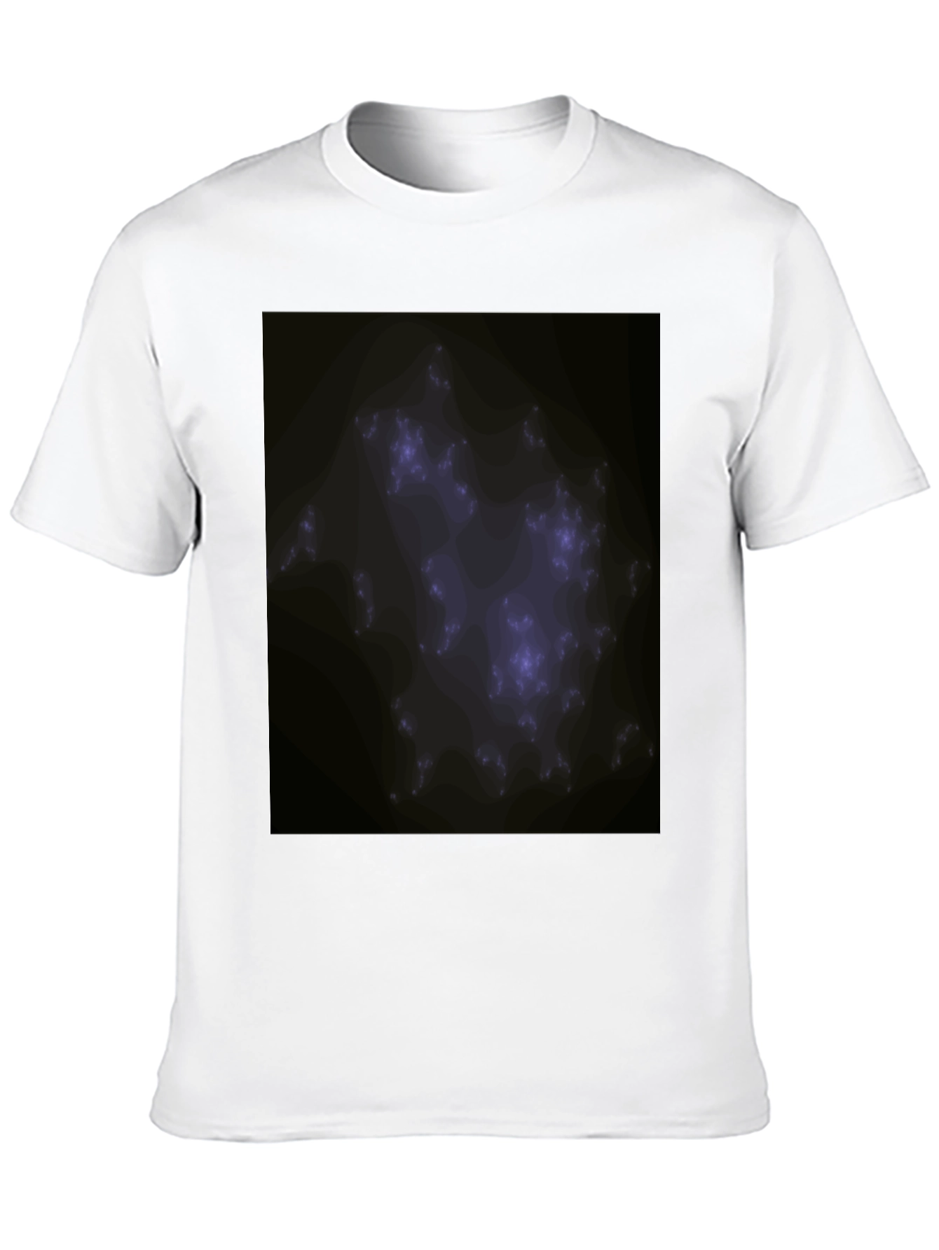 Abstract Fractal Graphic Black Tee