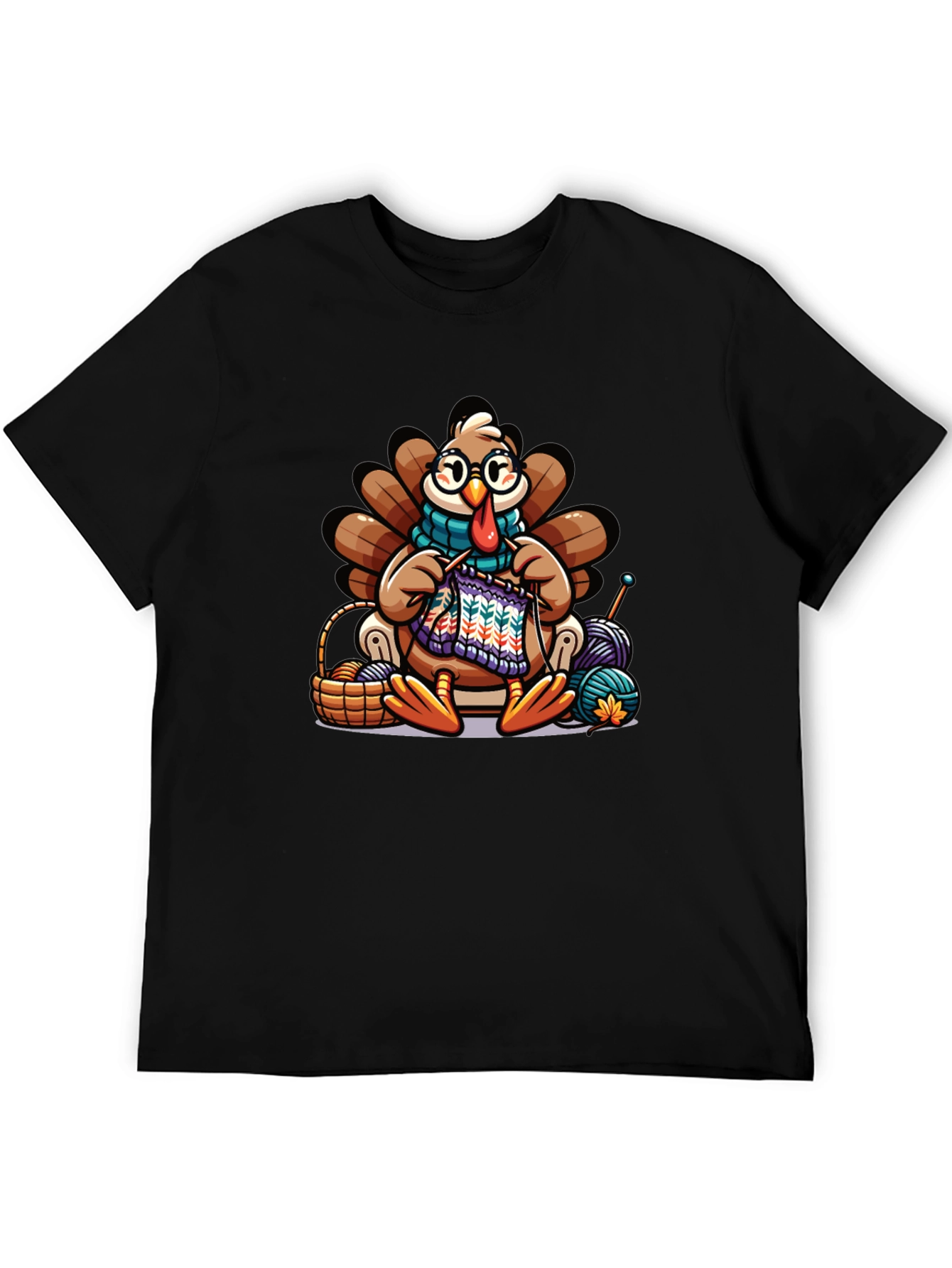Knitting Turkey T-Shirt:  Thanksgiving Fun!