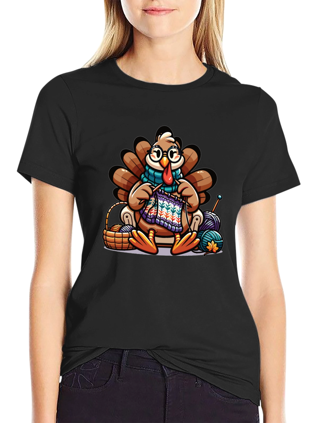 Knitting Turkey T-Shirt:  Thanksgiving Fun!
