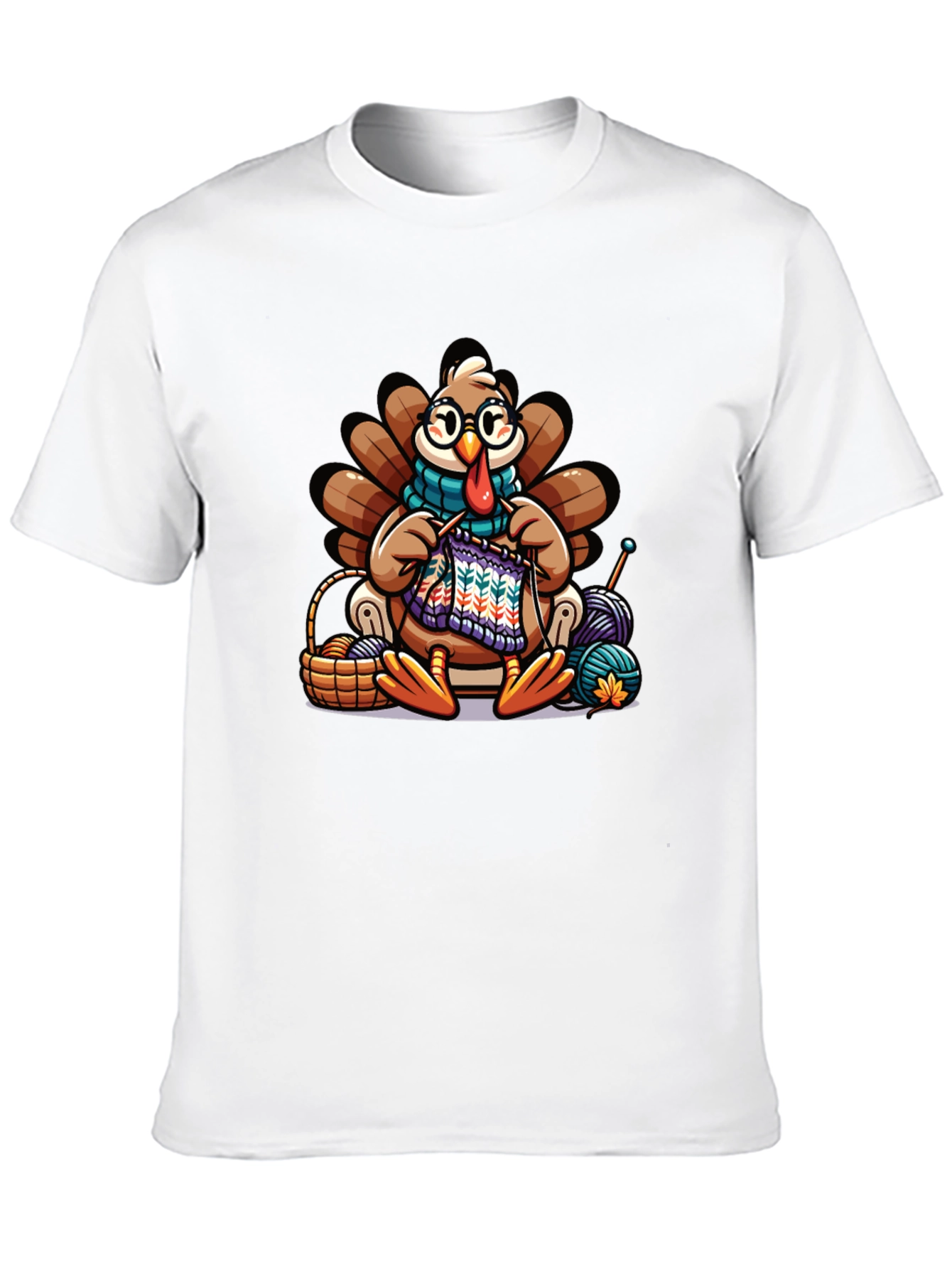 Knitting Turkey T-Shirt:  Thanksgiving Fun!