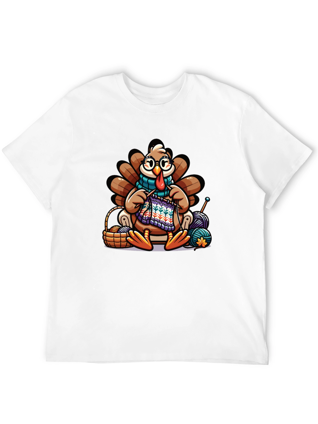 Knitting Turkey T-Shirt:  Thanksgiving Fun!