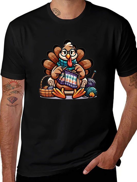 Knitting Turkey T-Shirt:  Thanksgiving Fun!