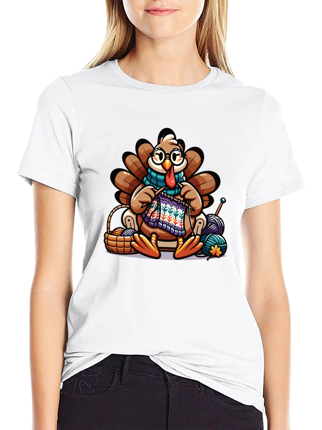 Knitting Turkey T-Shirt:  Thanksgiving Fun!