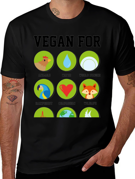 Vegan For T-Shirt - Animals Water Wildlife Compassion Design