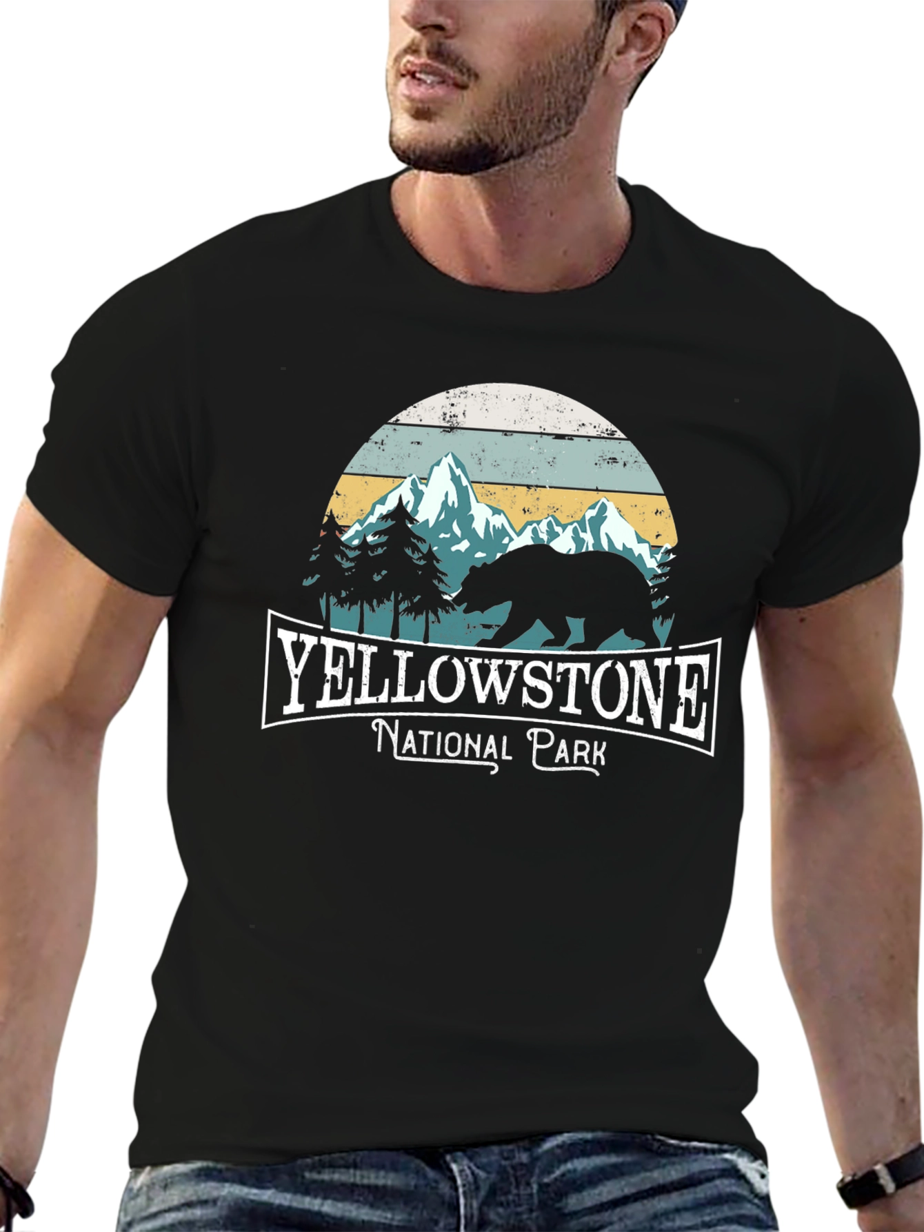 Yellowstone National Park Black T-Shirt