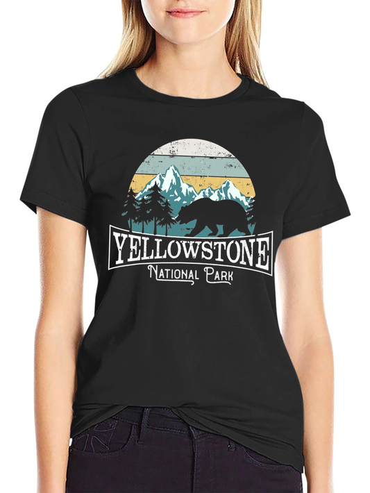 Yellowstone National Park Black T-Shirt