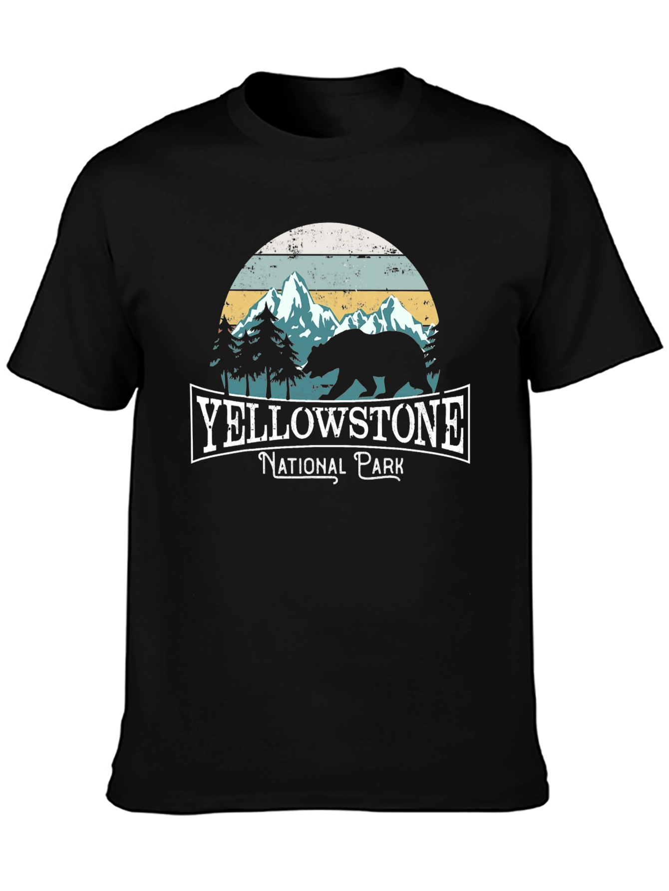 Yellowstone National Park Black T-Shirt